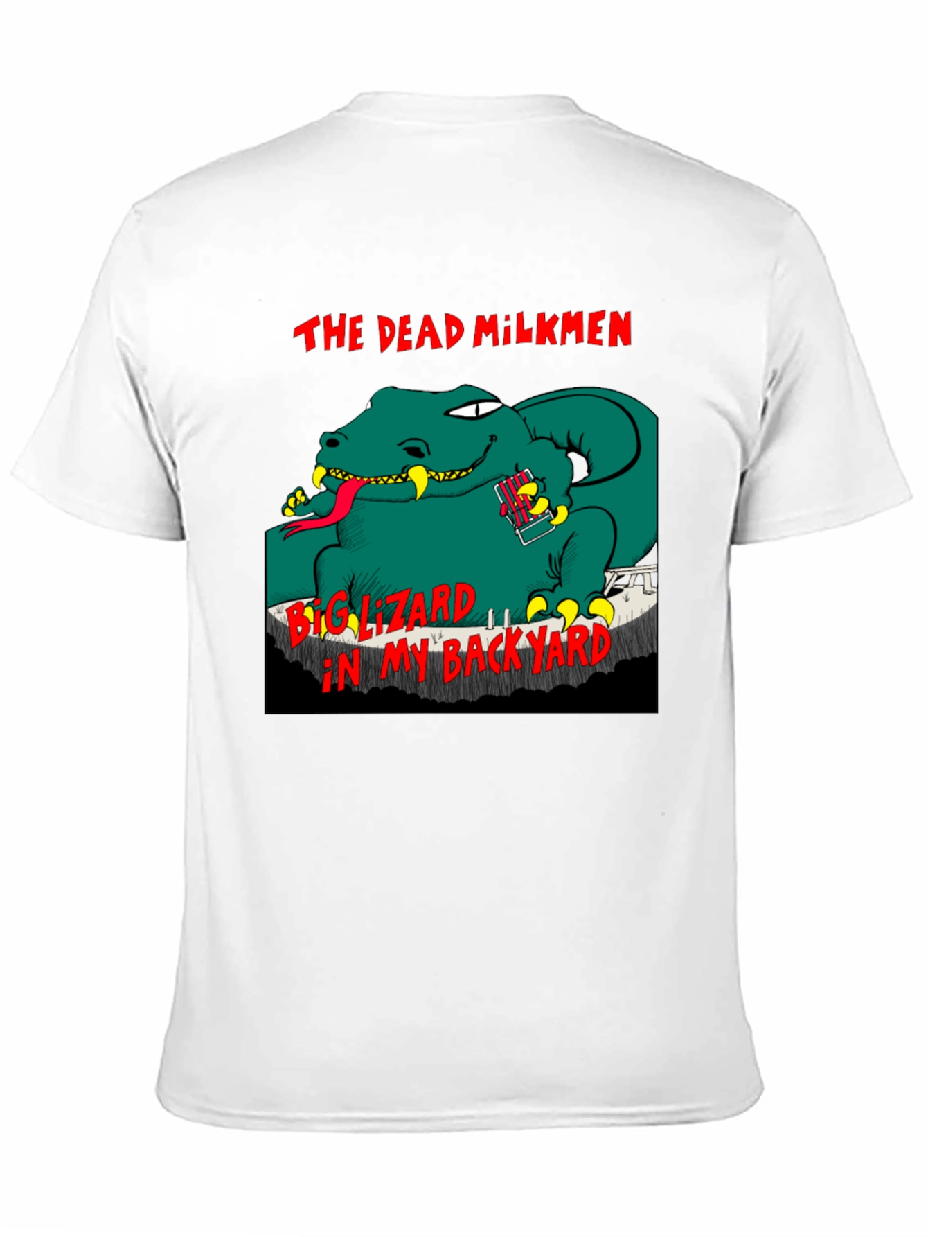 Black The Dead Milkmen Big Lizard T-Shirt view 11