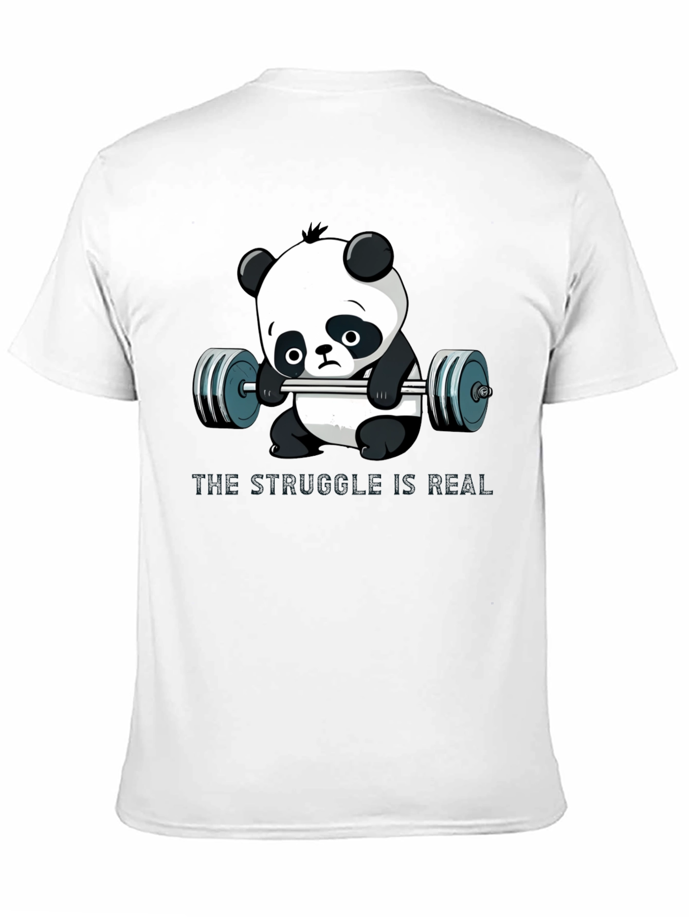 Black Funny Panda Gym T-Shirt for Men view 11