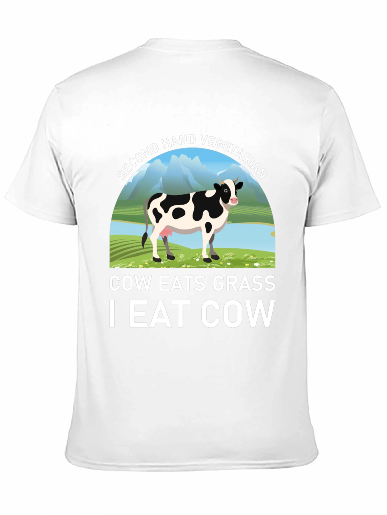 Black Second Hand Vegetarian Black T-Shirt view 11