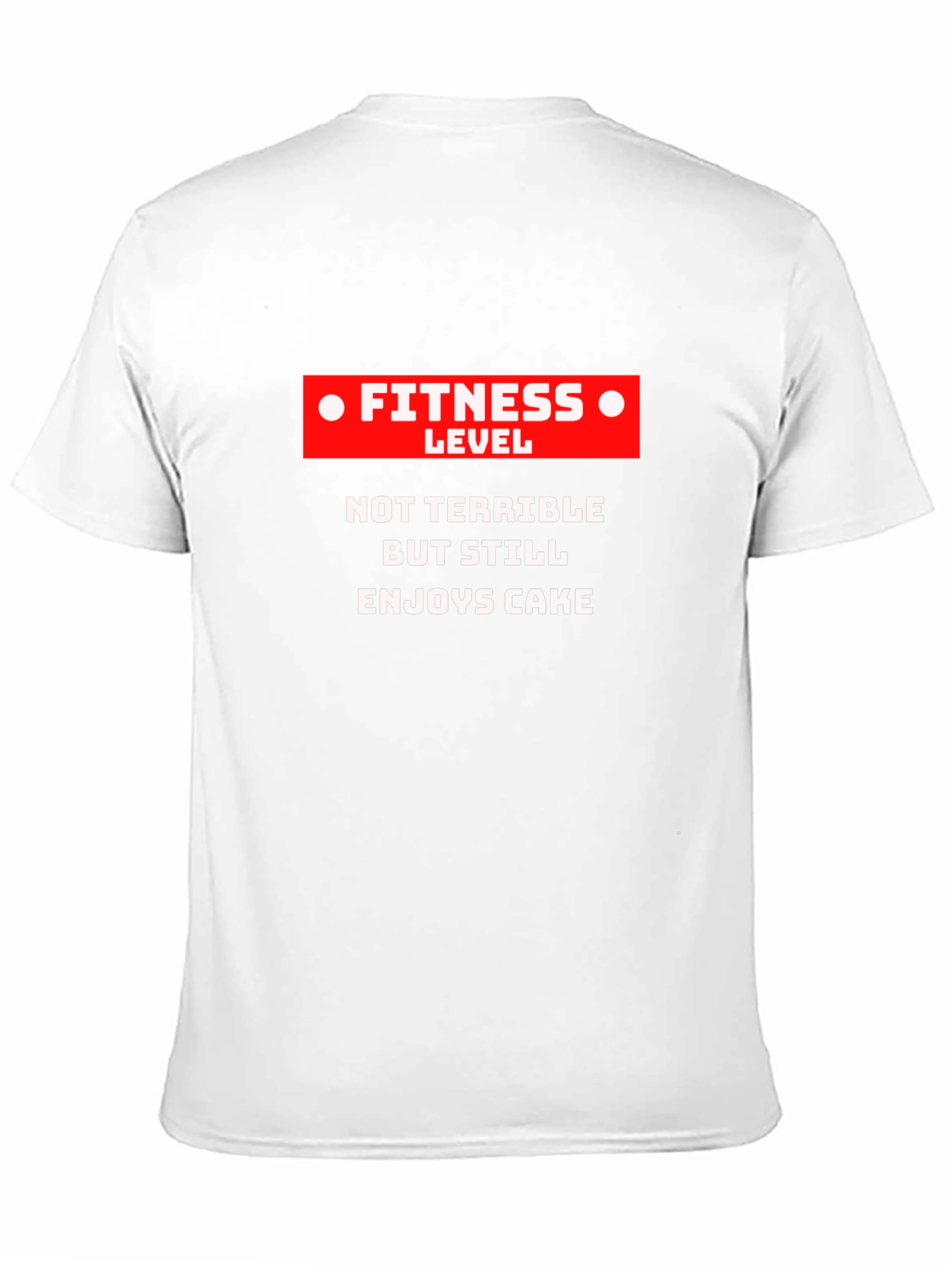 Black Fitness Level Cake Lover Graphic T-Shirt - Humorous Casual Tee view 11