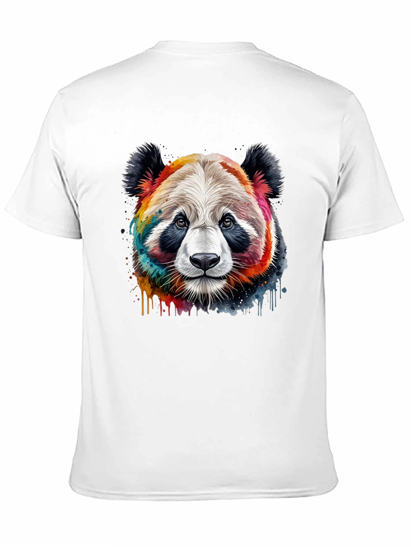 Black Rainbow Panda Graphic T-Shirt view 11