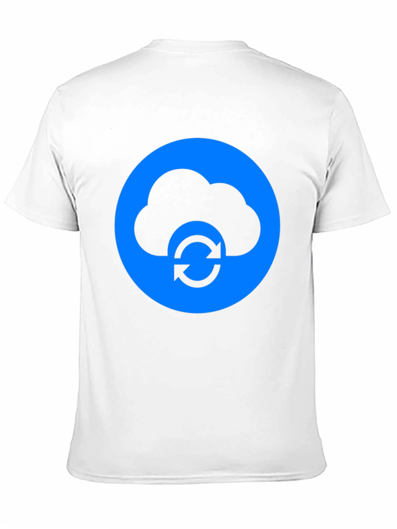 Black Cloud Sync Black T-Shirt - Modern Tech Design view 11