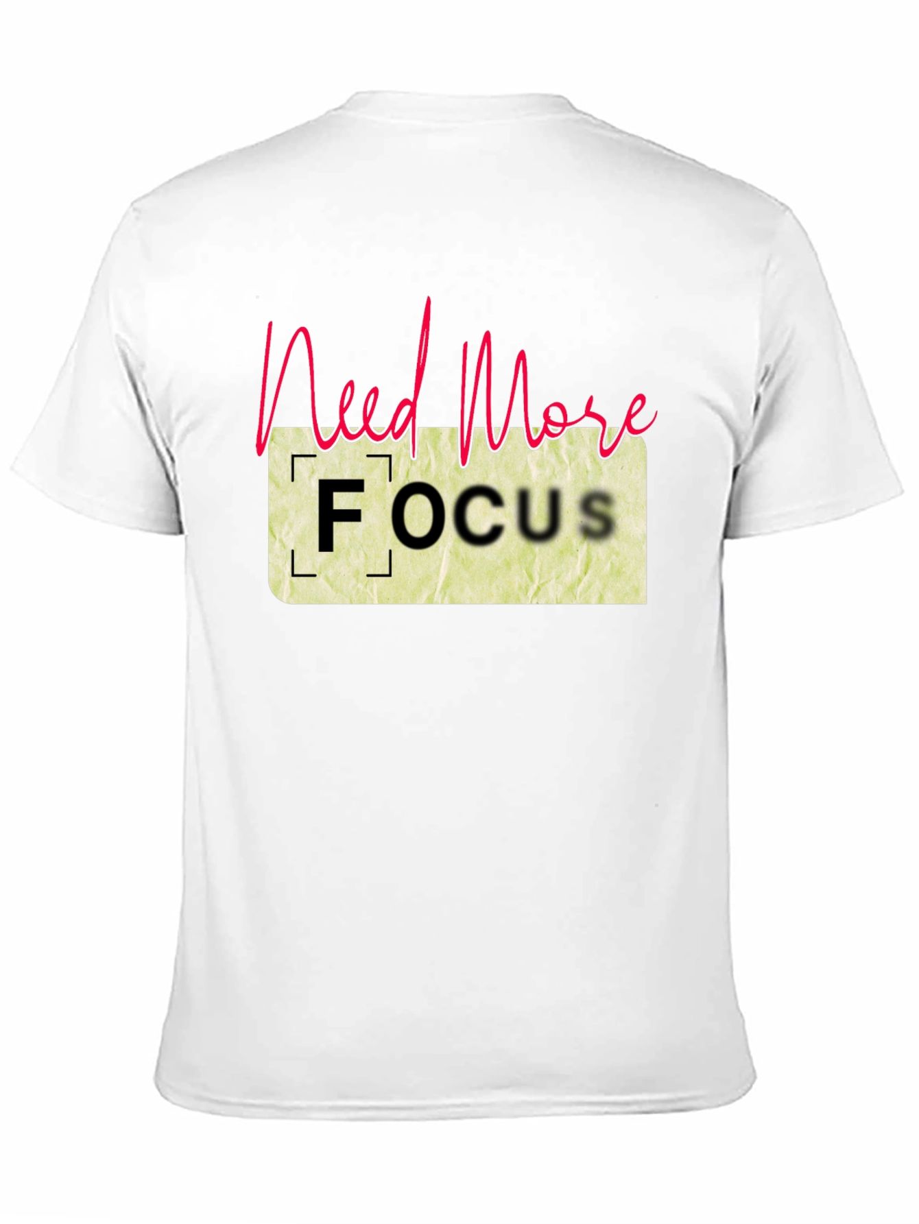 Black Need More Focus Black T-Shirt view 11