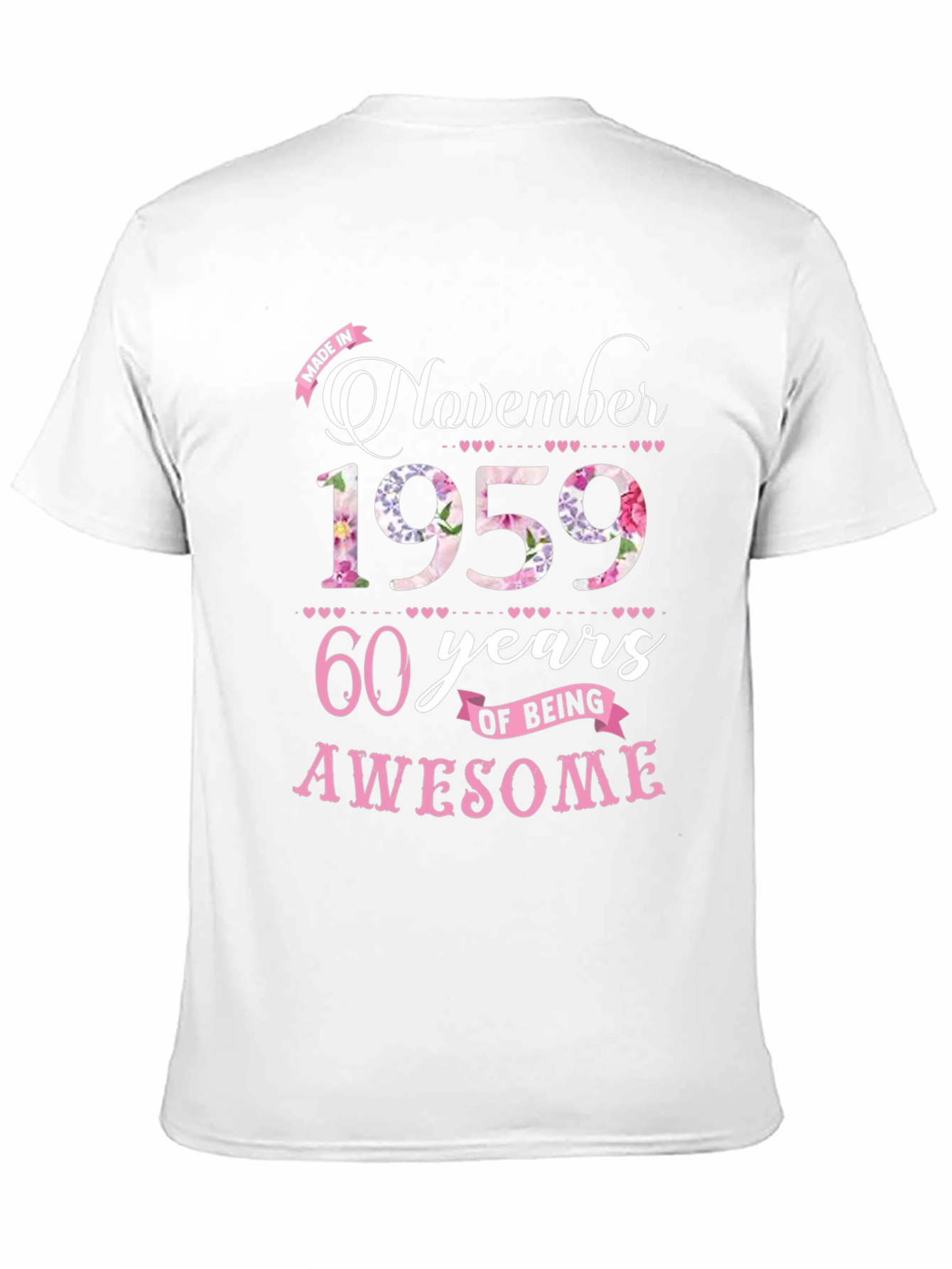 Black November 1959 60th Birthday T-Shirt view 11