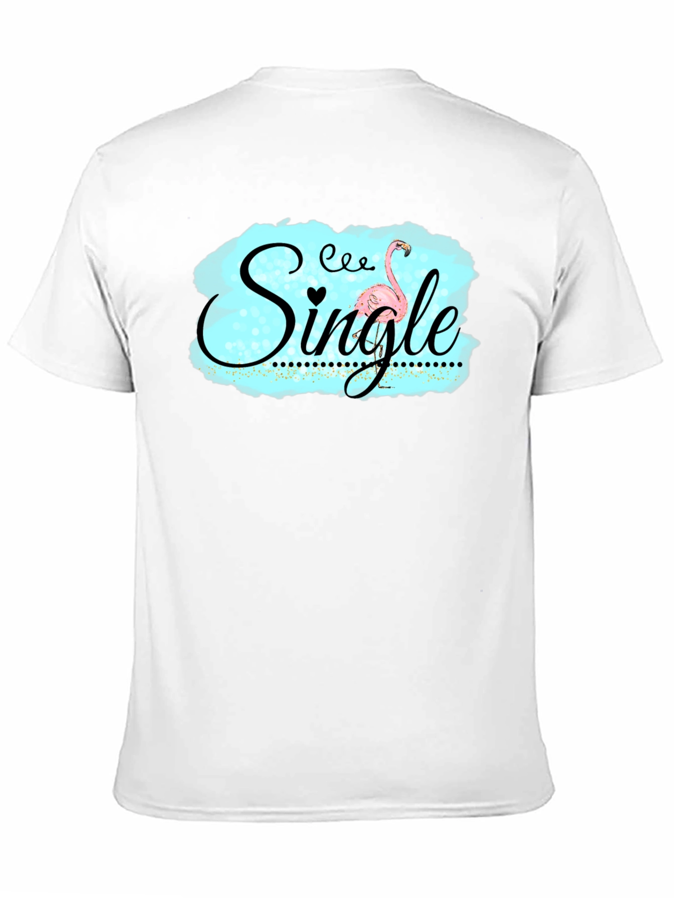 Black Single Flamingo Black T-Shirt view 11