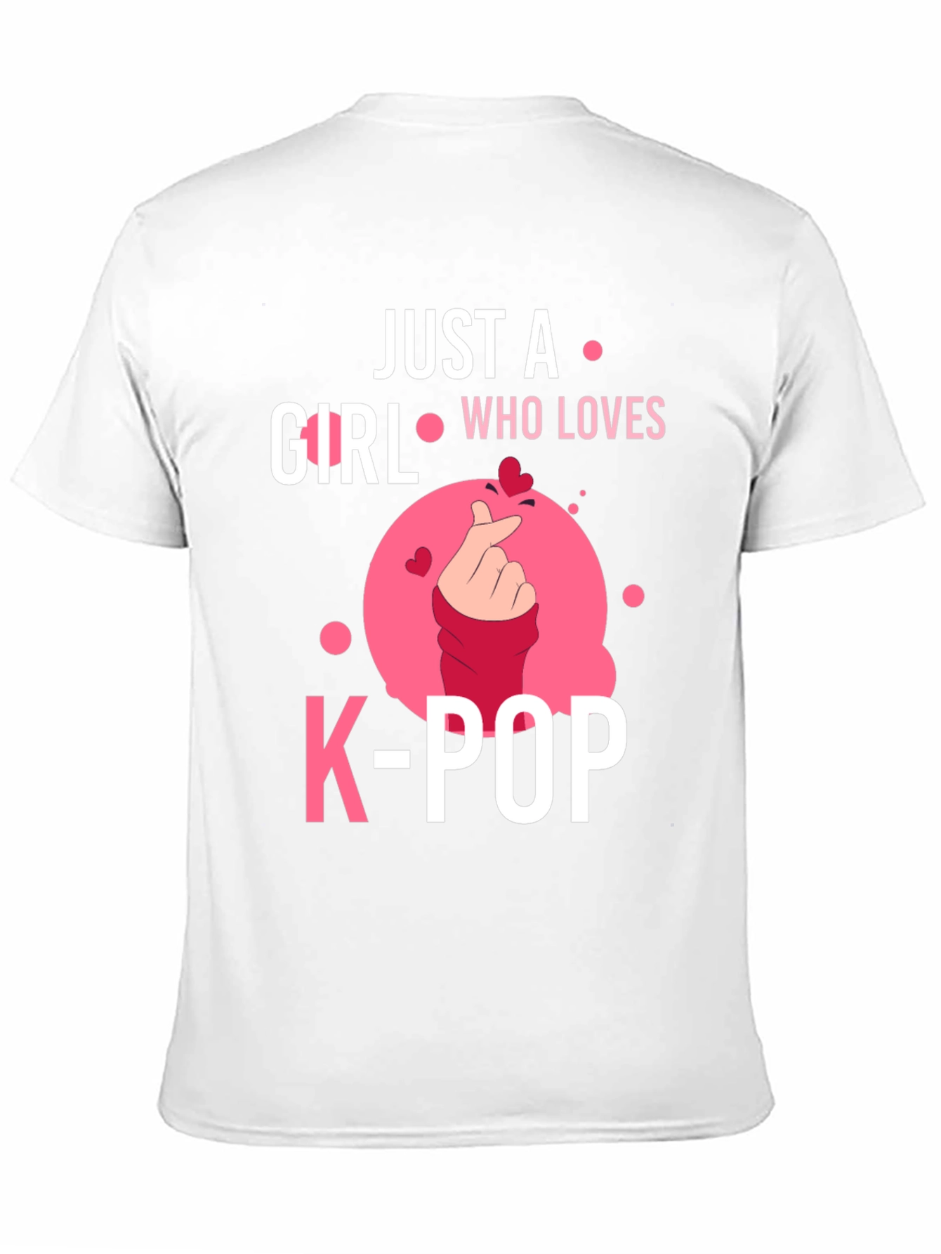 Black Just A Girl Who Loves K-POP Black T-Shirt view 11