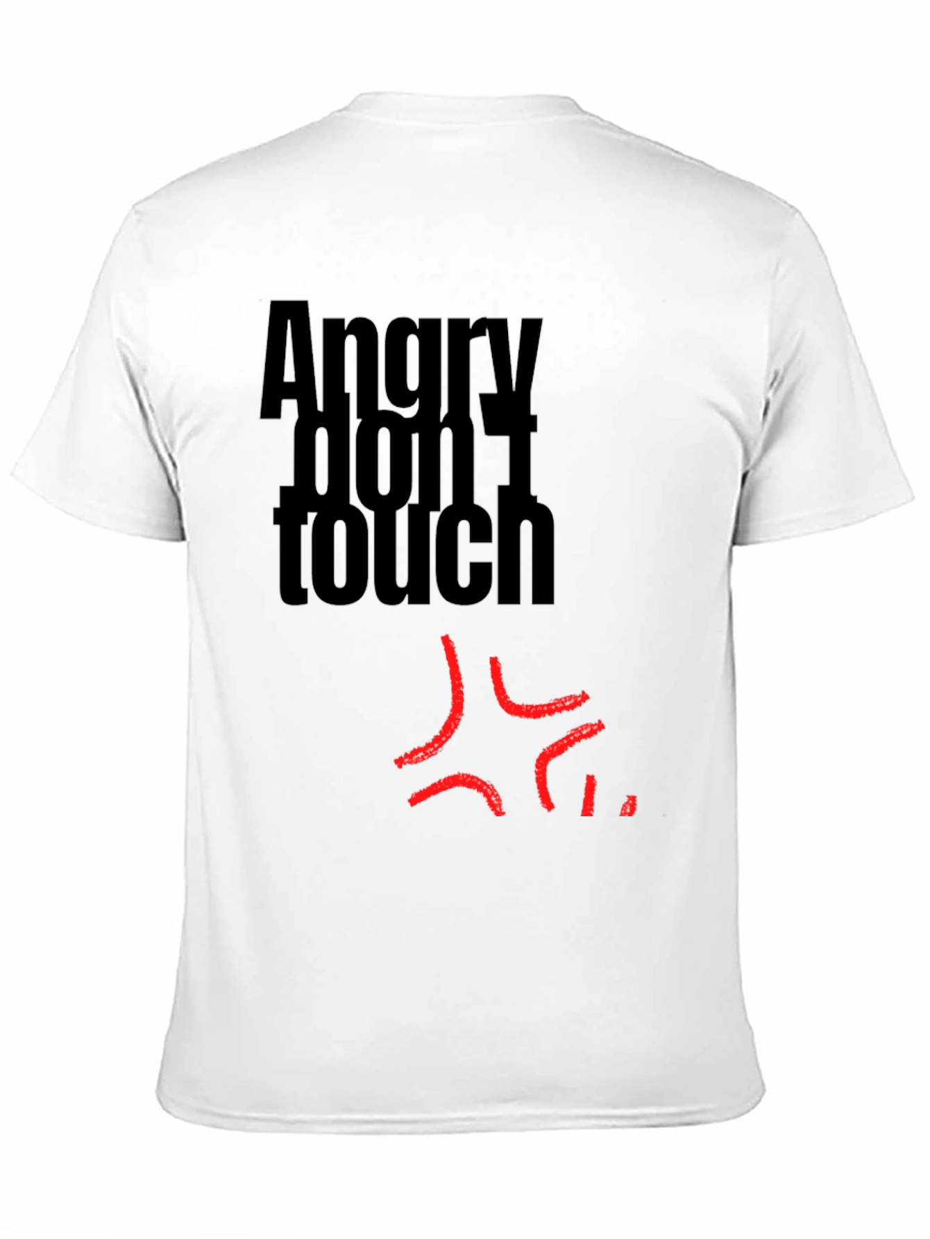 Black Angry Don't Touch Graphic T-Shirt - Black view 11