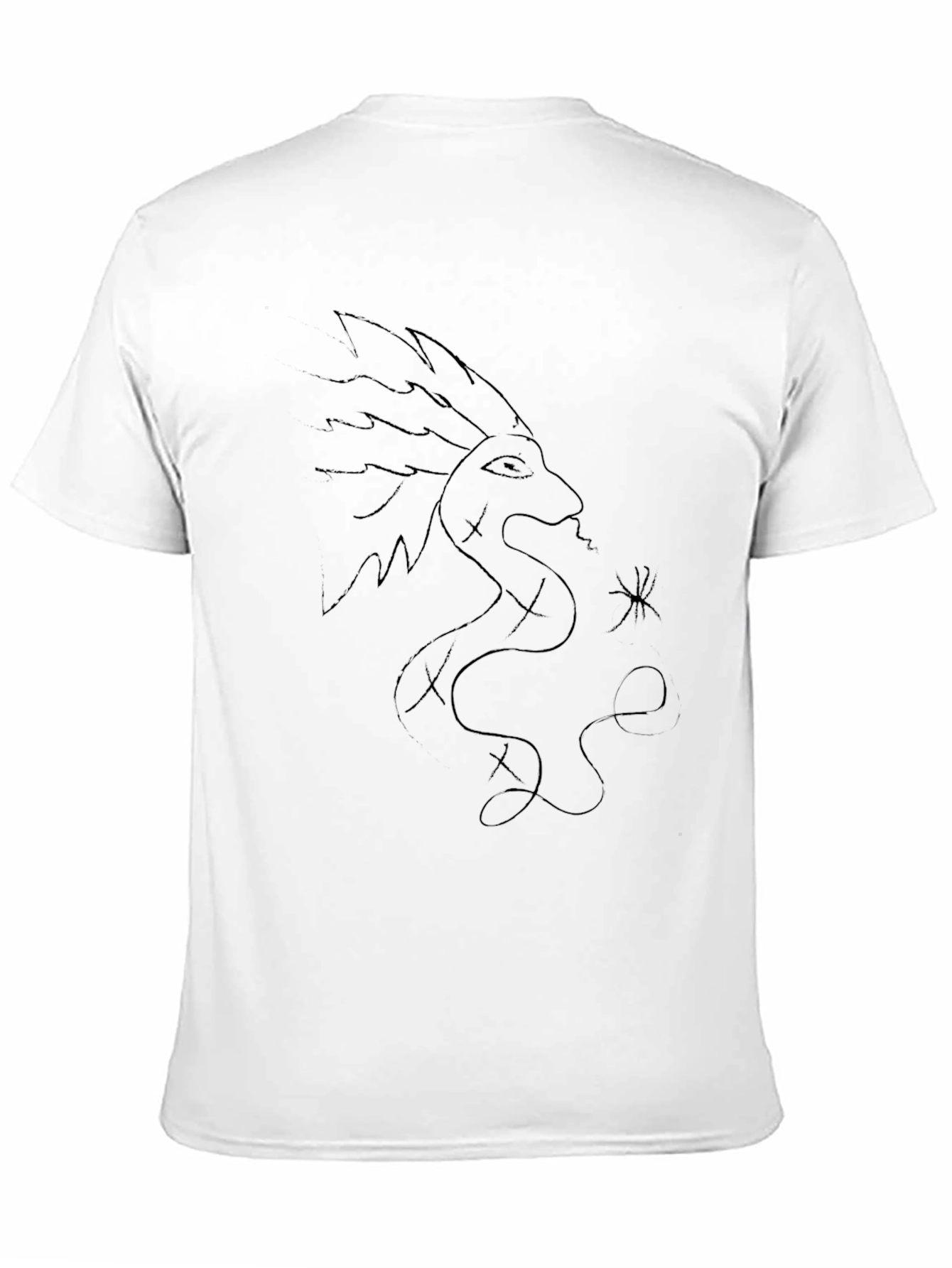 Black Men's Black Dragon Graphic Tee - Casual Style view 11