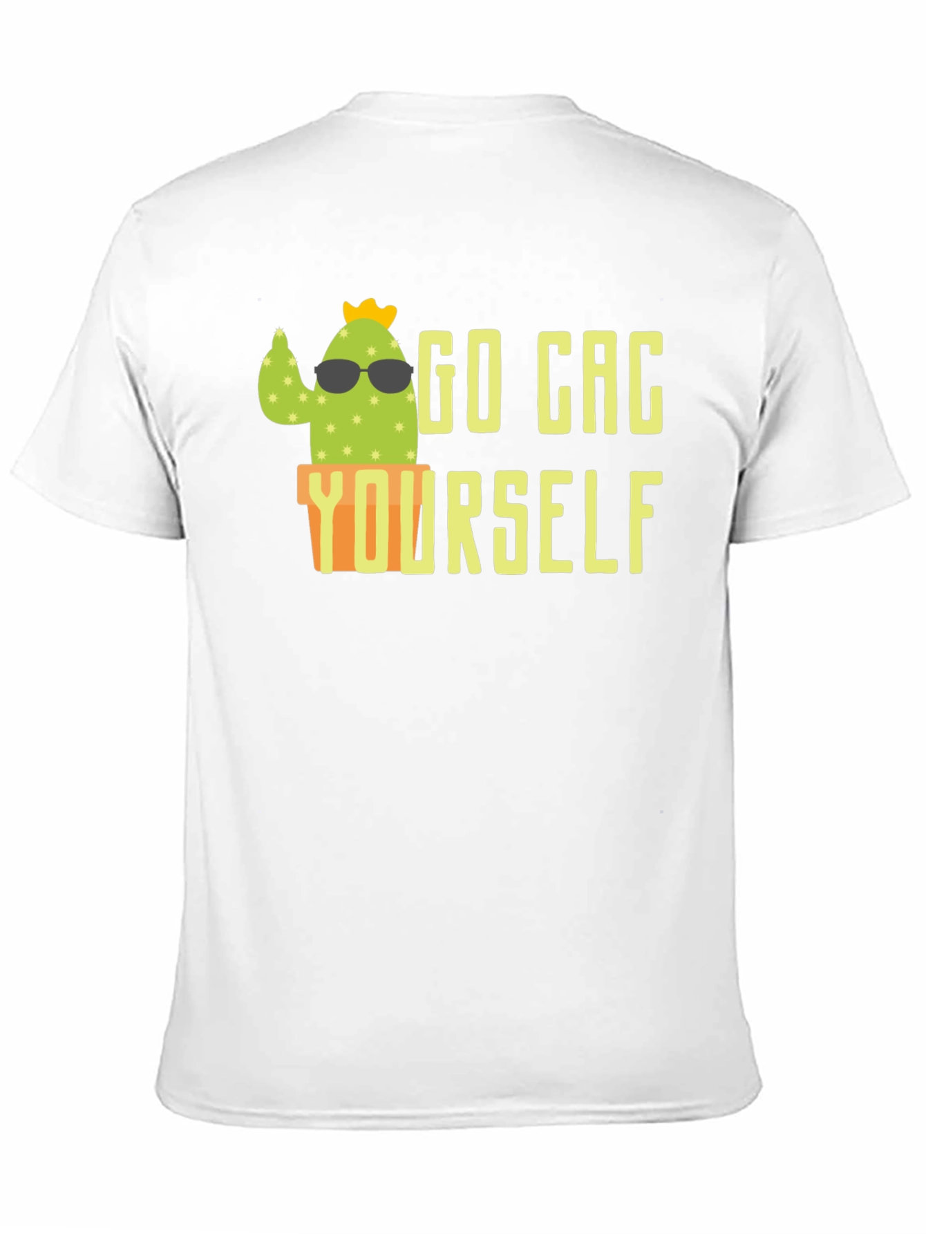 Black Go Cac Yourself Funny Cactus T-Shirt view 11