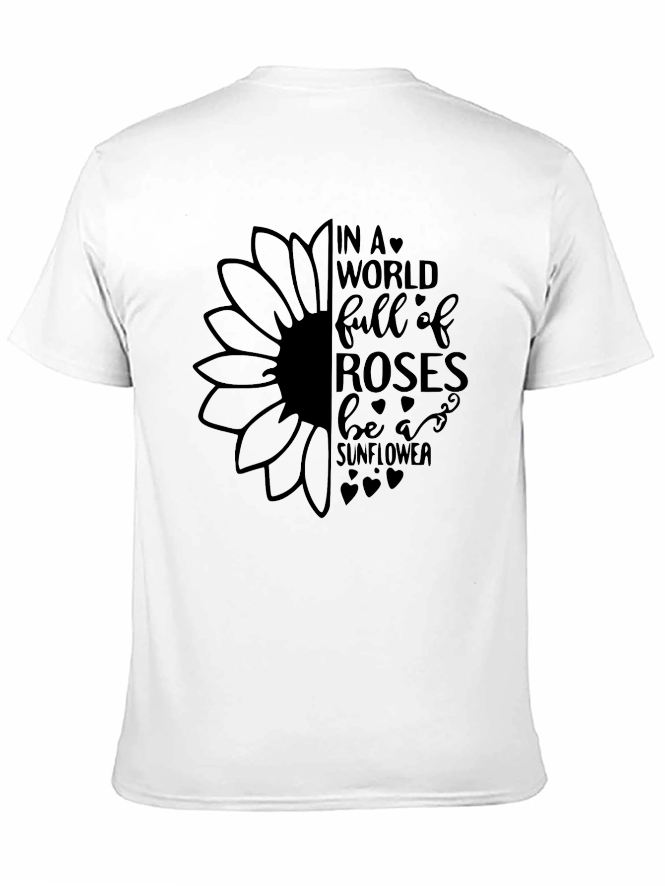 Black Sunflower Graphic Tee - "Be a Sunflower" view 11