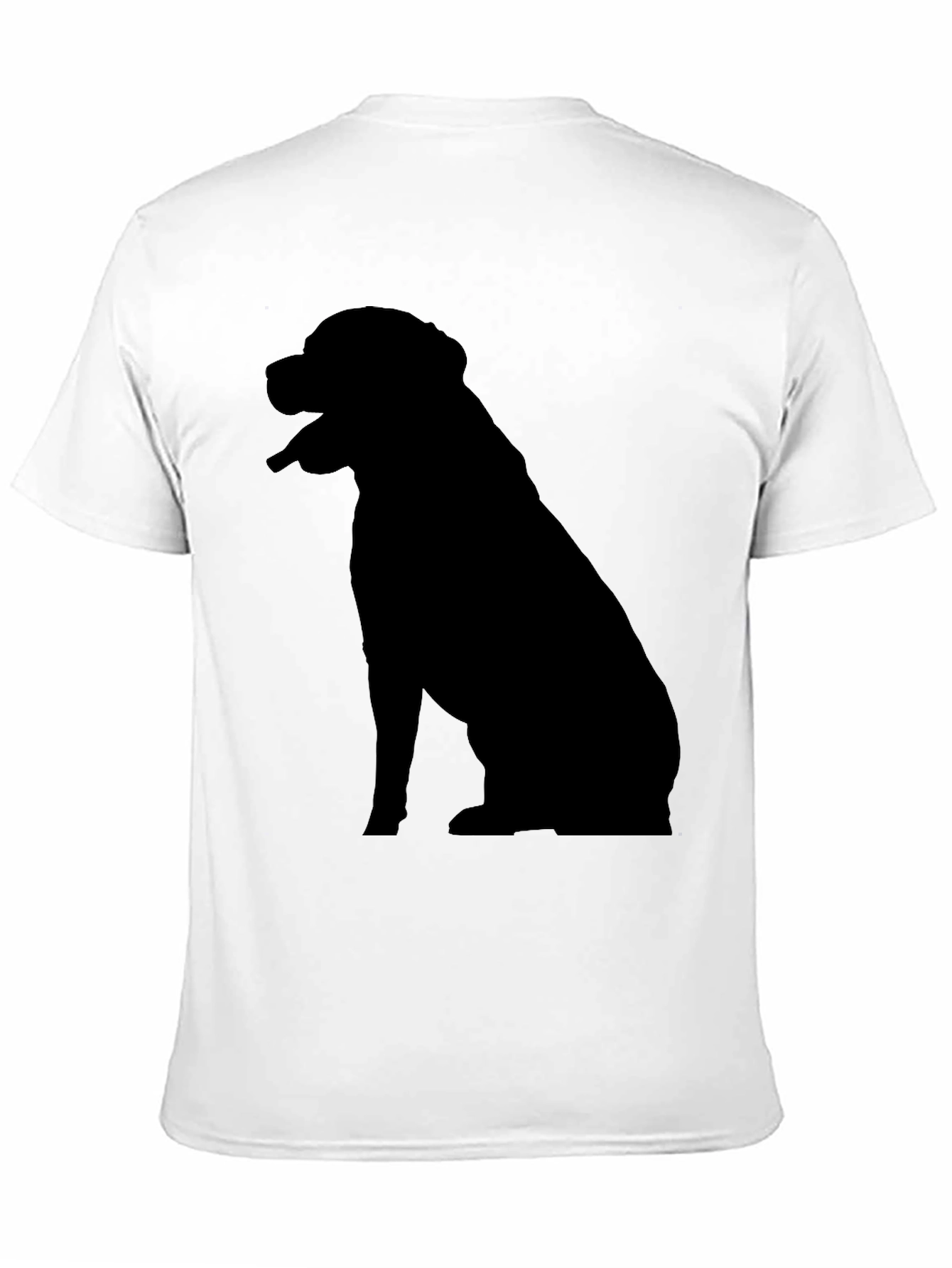 Black Dog Silhouette Graphic Tee - Men's Black T-Shirt view 11