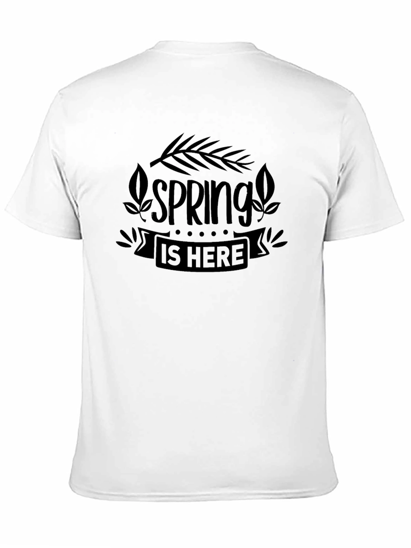 Black Spring Is Here Graphic Tee - Black view 11