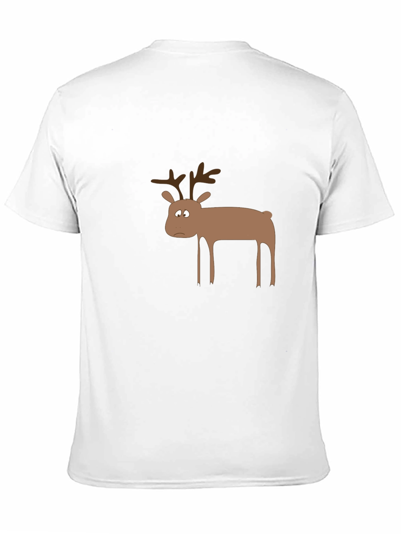 Black Funny Sad Reindeer Graphic Tee - Black view 11