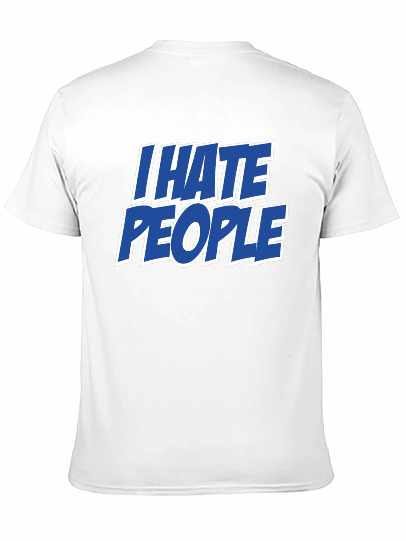 Black I Hate People Funny Graphic Tee - Sarcastic Black T-Shirt view 11