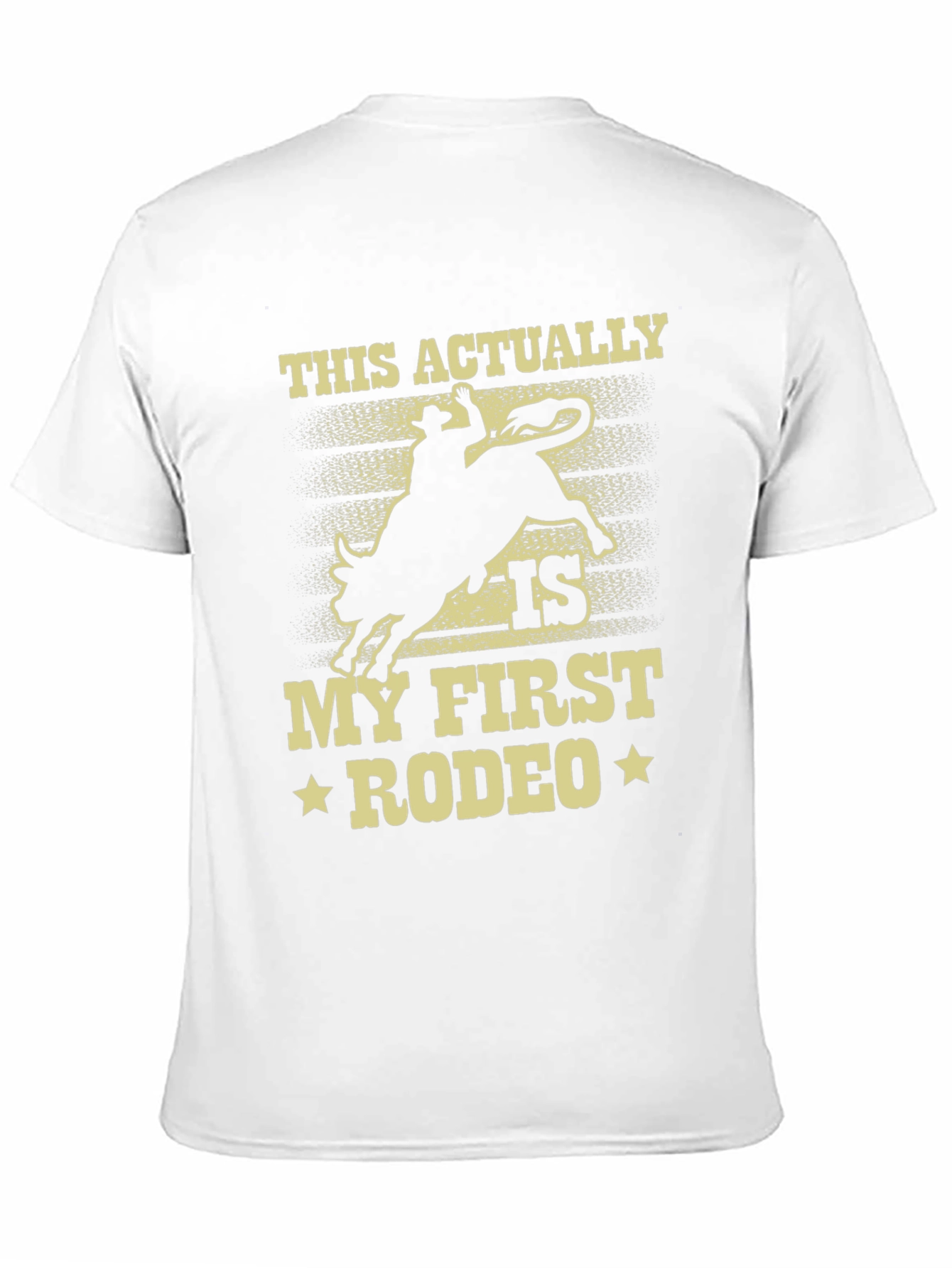 Black "My First Rodeo" Graphic Tee - Cowboy Bull Riding T-Shirt view 11