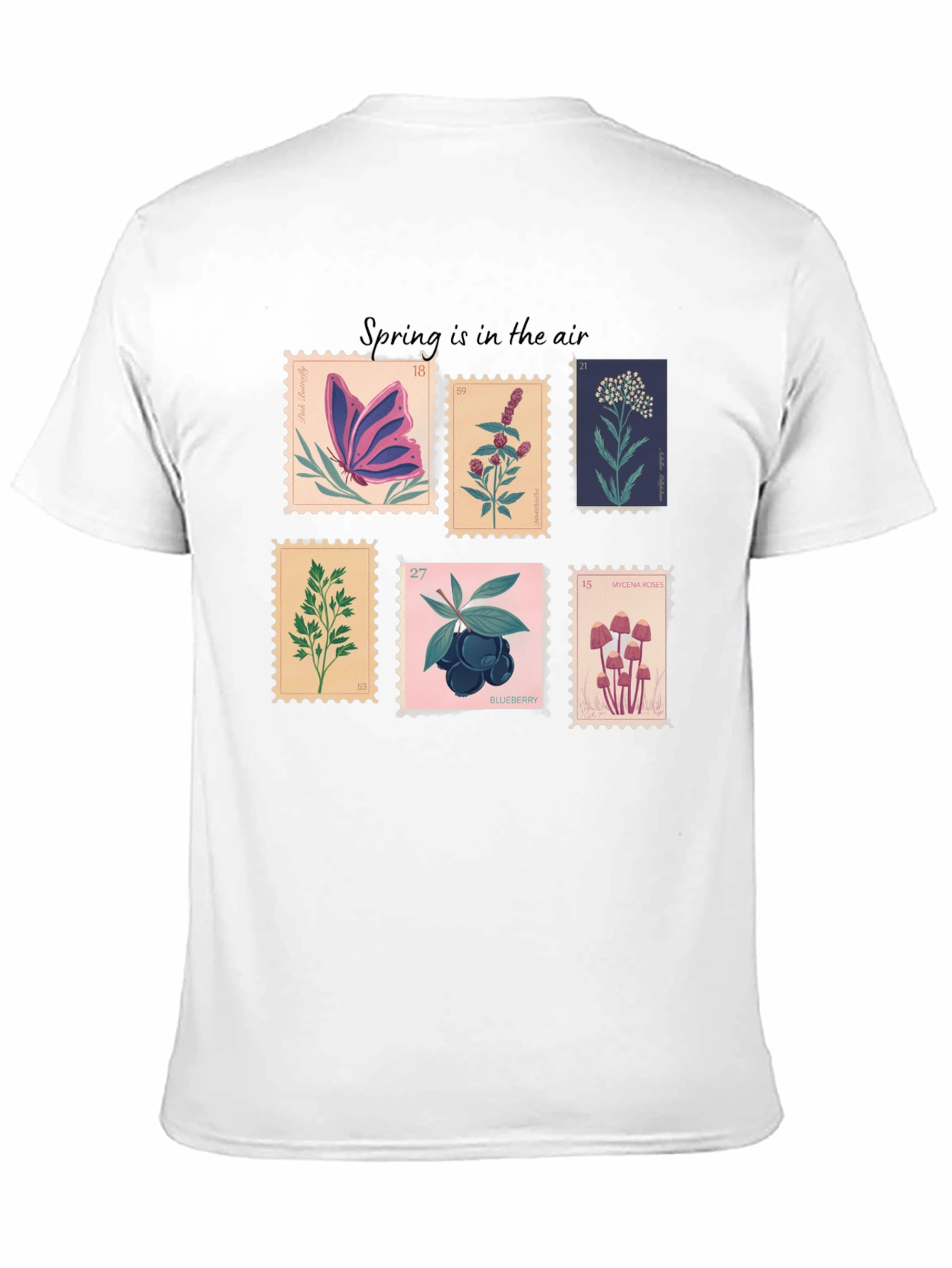 Black Botanical Stamp T-Shirt: Spring Collection view 11