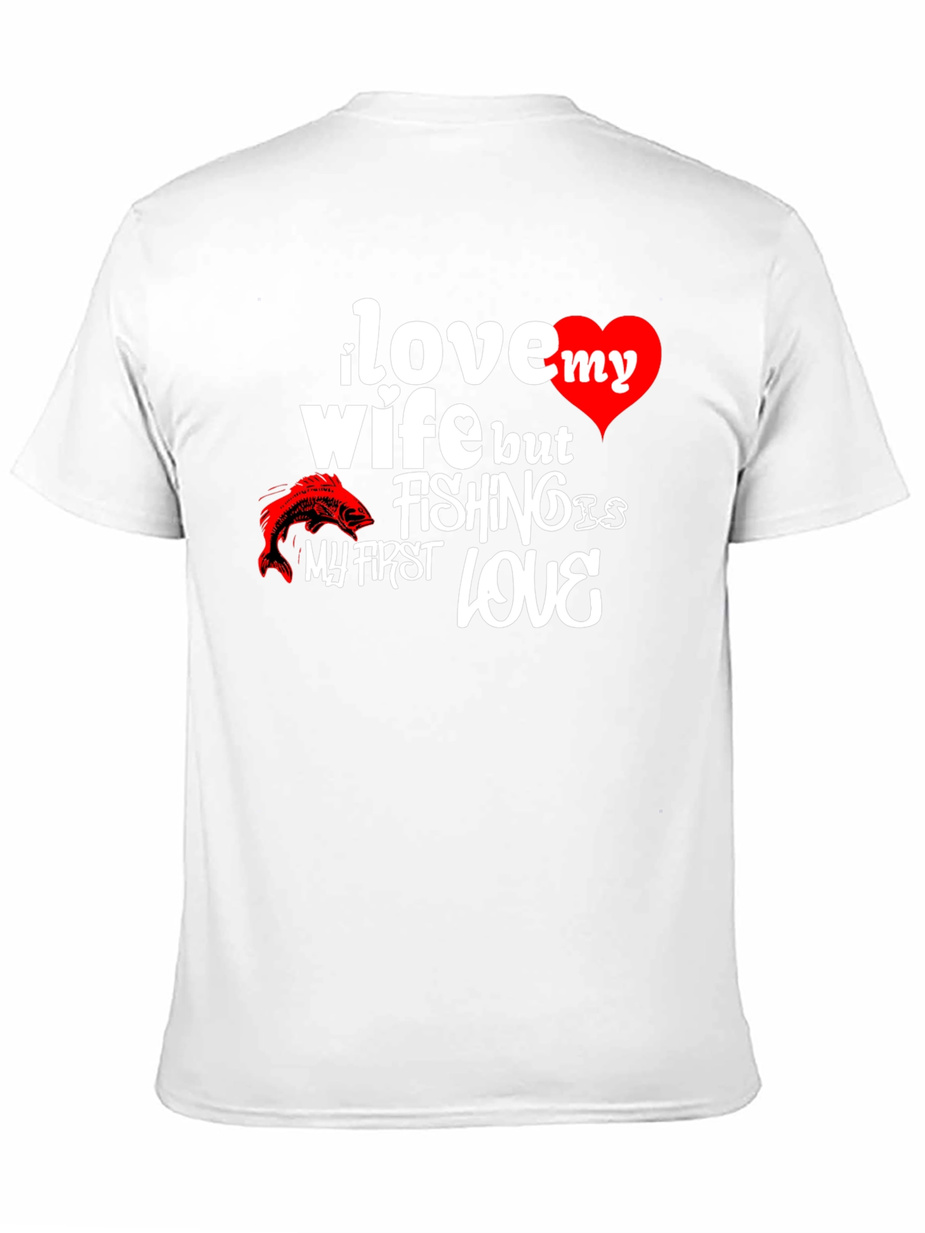 Black I Love My Wife Fishing T-Shirt view 11