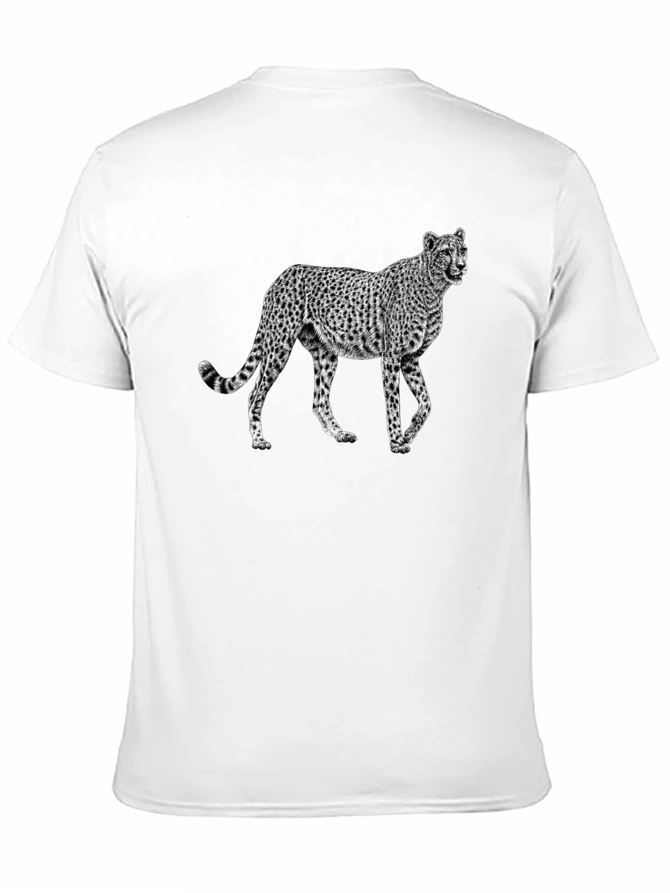 Black Cheetah Graphic Black T-Shirt view 11