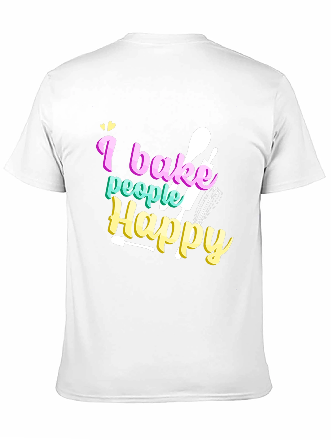Black I Bake People Happy Graphic Tee - Black view 11