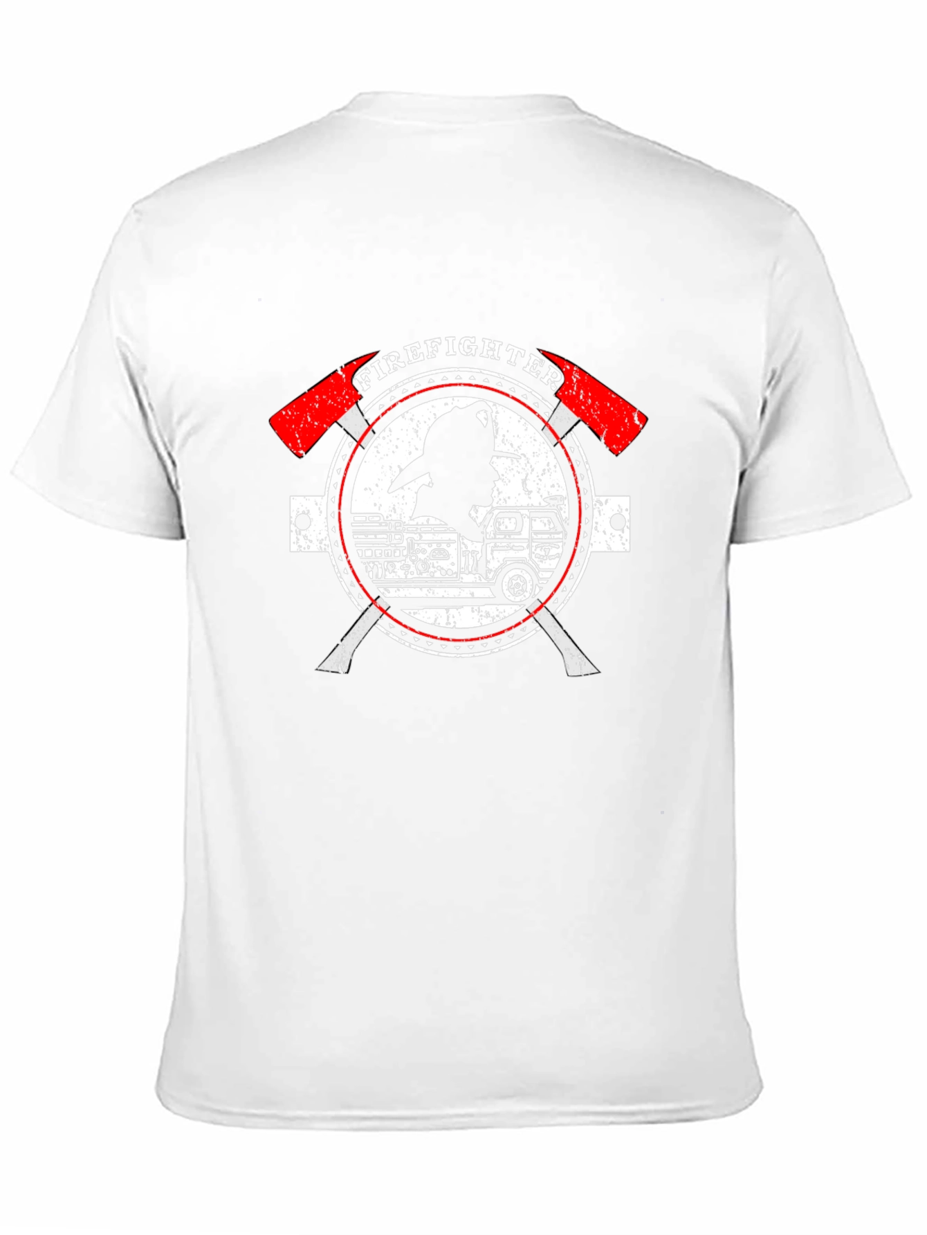 Black Firefighter Tee - Black Graphic T-Shirt view 11