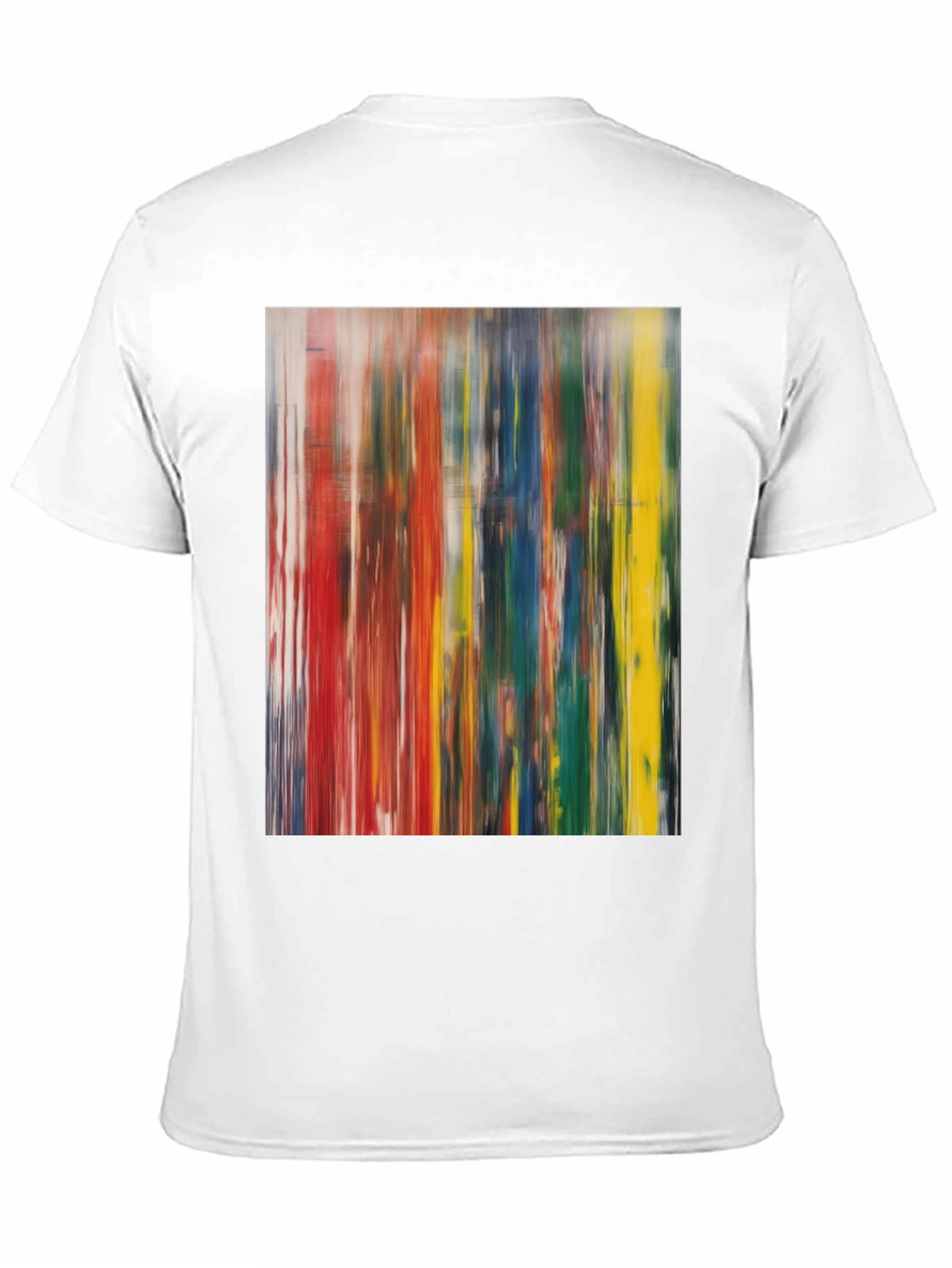 Black Abstract Art Print Black Cotton Tee view 11