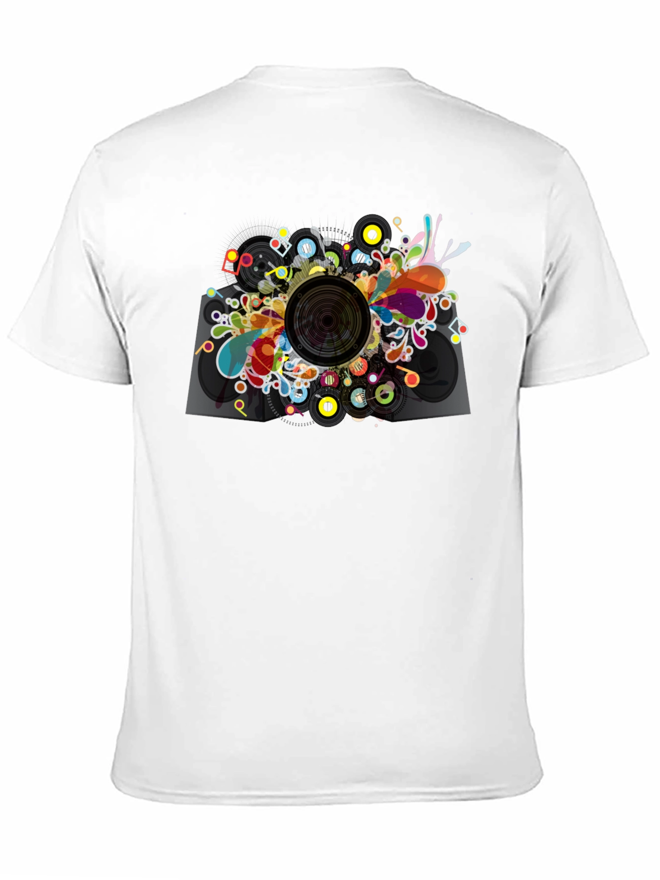 Black Abstract Speaker Graphic T-Shirt - Men's Black Tee view 11