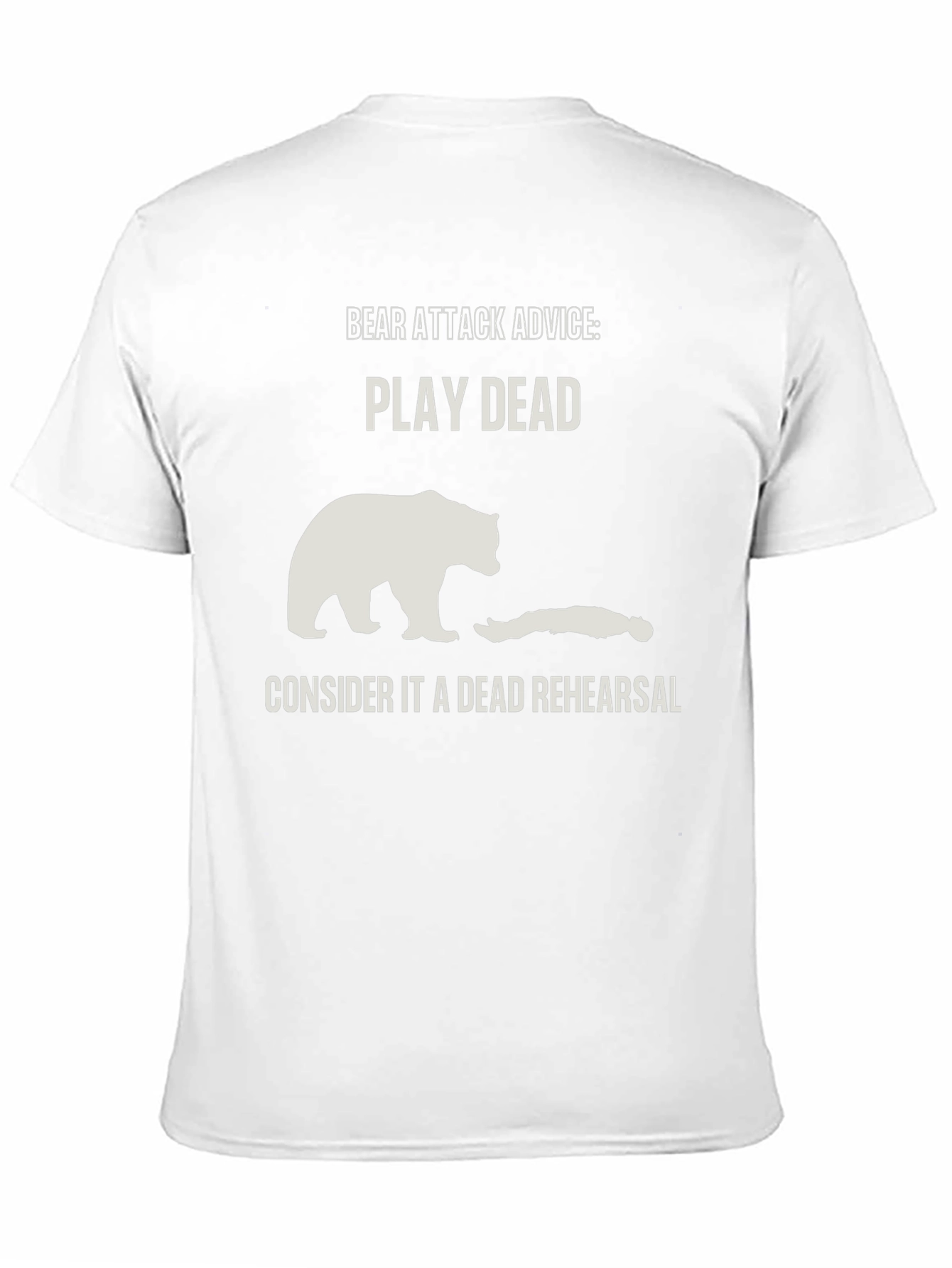 Black Bear Attack Advice T-Shirt - Play Dead Rehearsal view 11