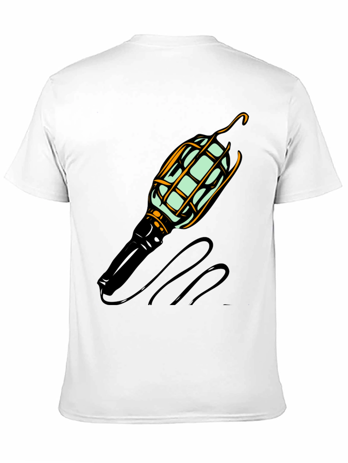 Black Novelty Lightbulb Graphic Tee - Black Cotton Blend Shirt view 11