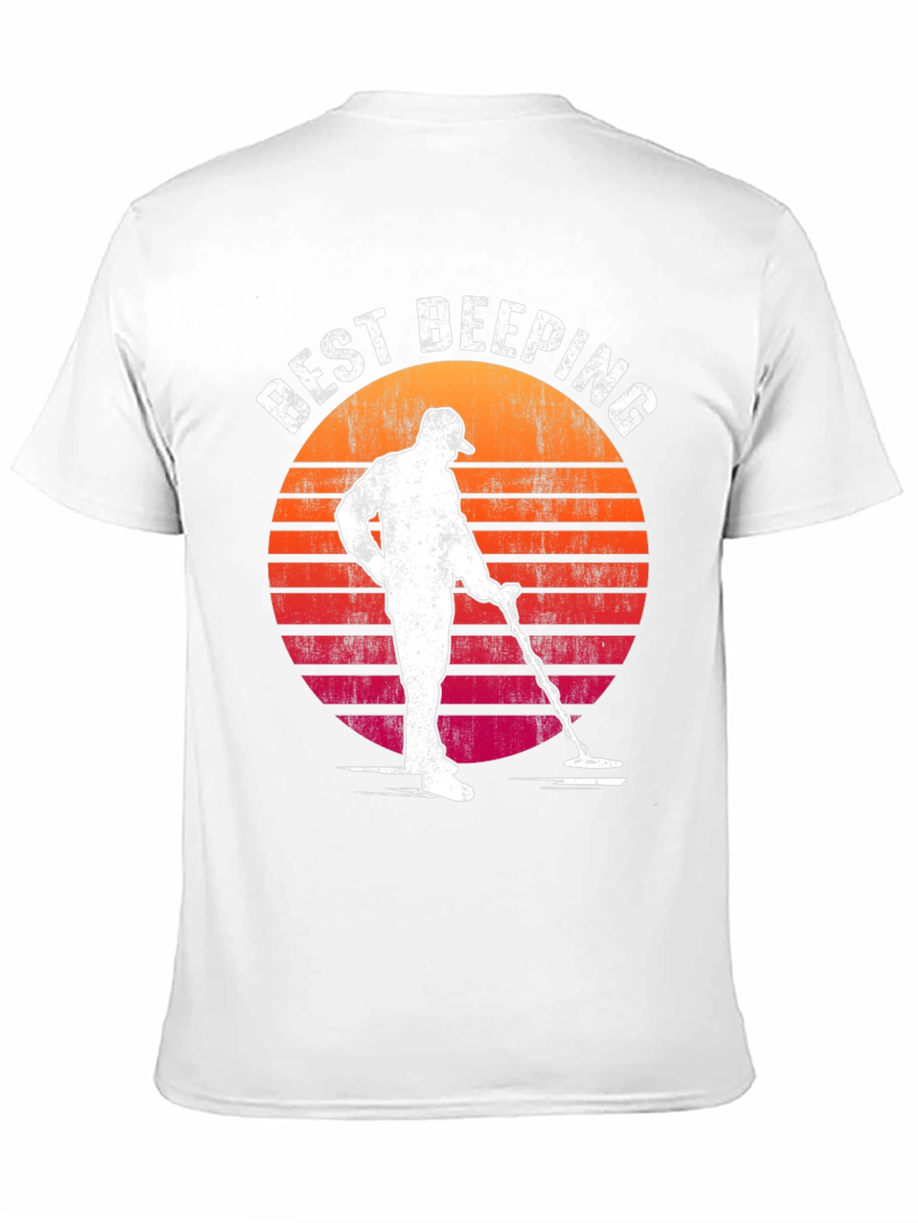 Black Best Beeping Retro Sunset Graphic T-Shirt view 11