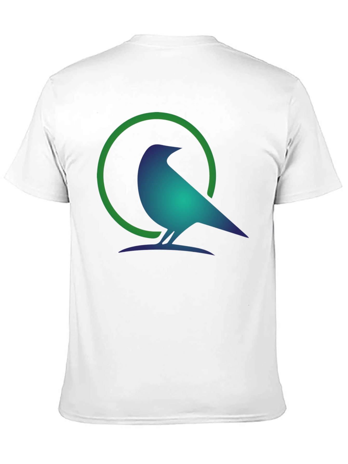 Black Bird Circle Graphic T-Shirt - Casual Black Tee view 11