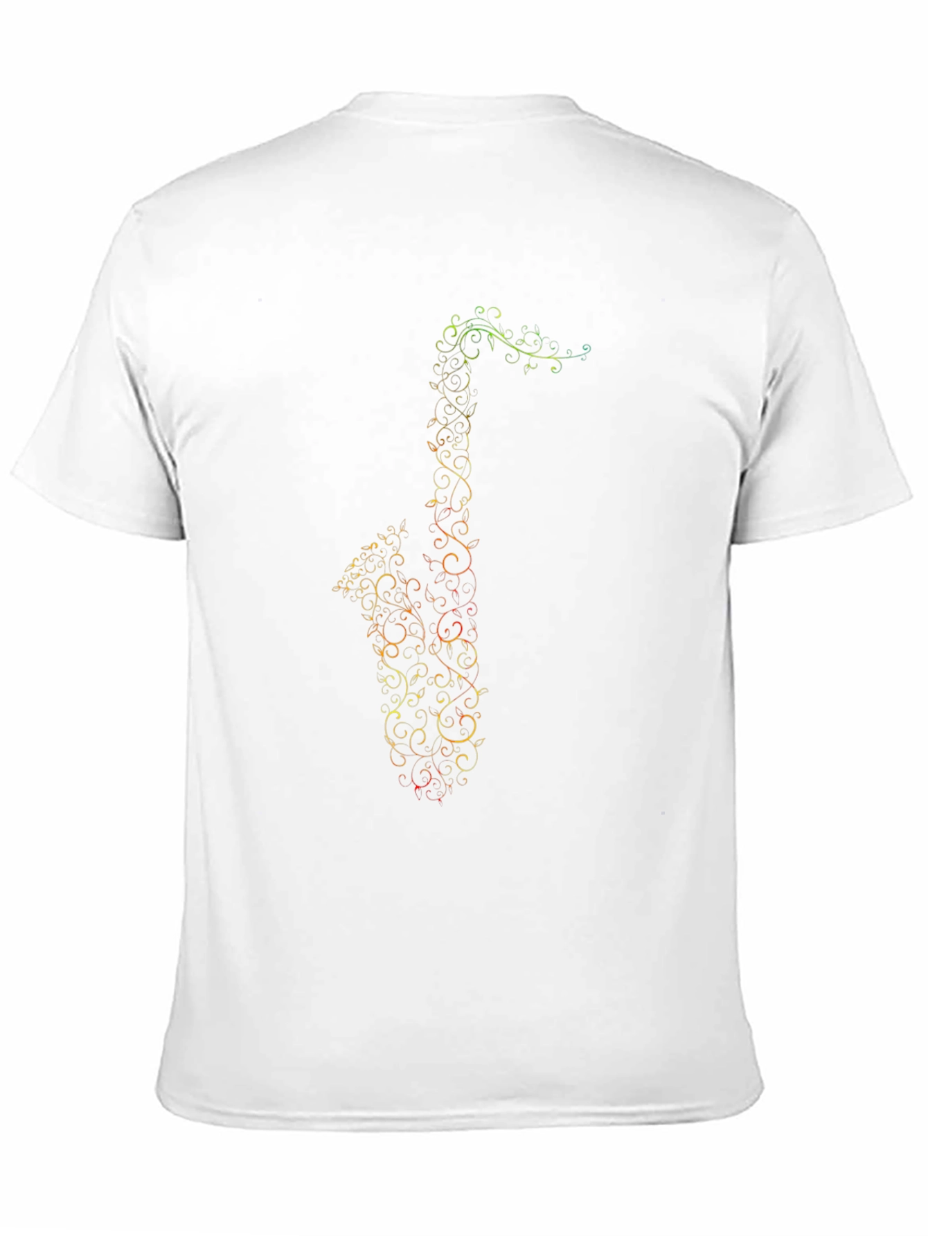 Black Saxophone Music Notes Graphic Tee - Black view 11
