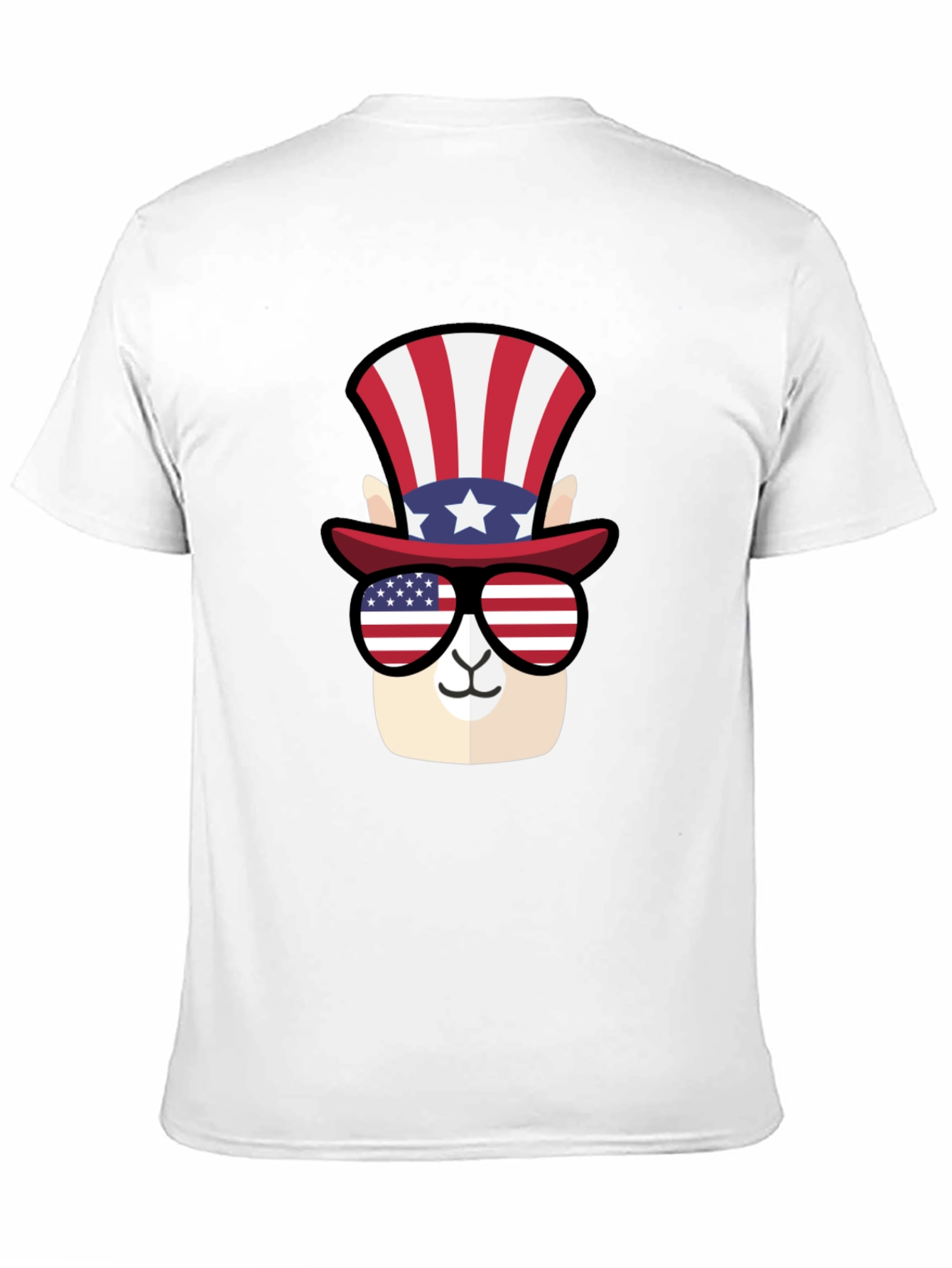 Black Patriotic Llama T-Shirt view 11