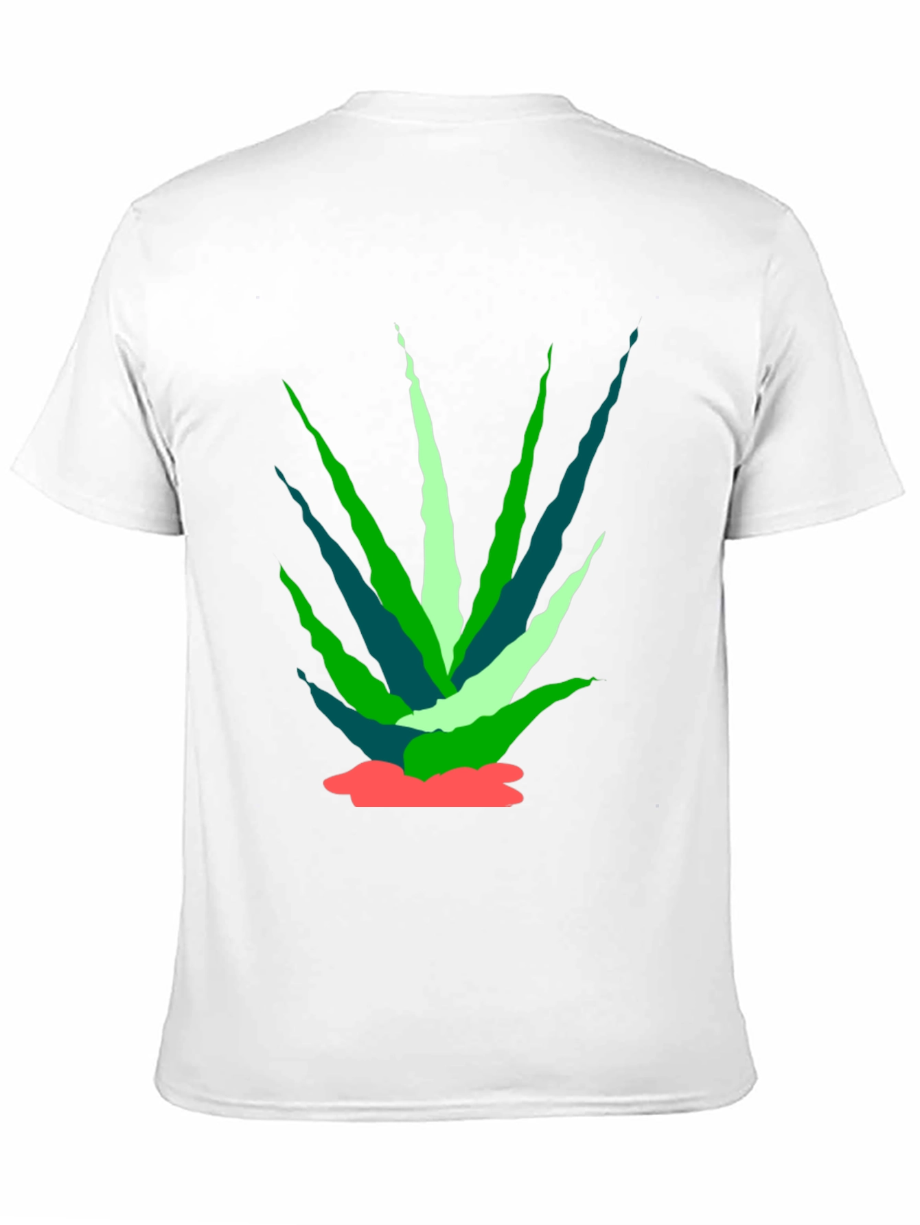 Black Abstract Agave Plant Black Tee view 11