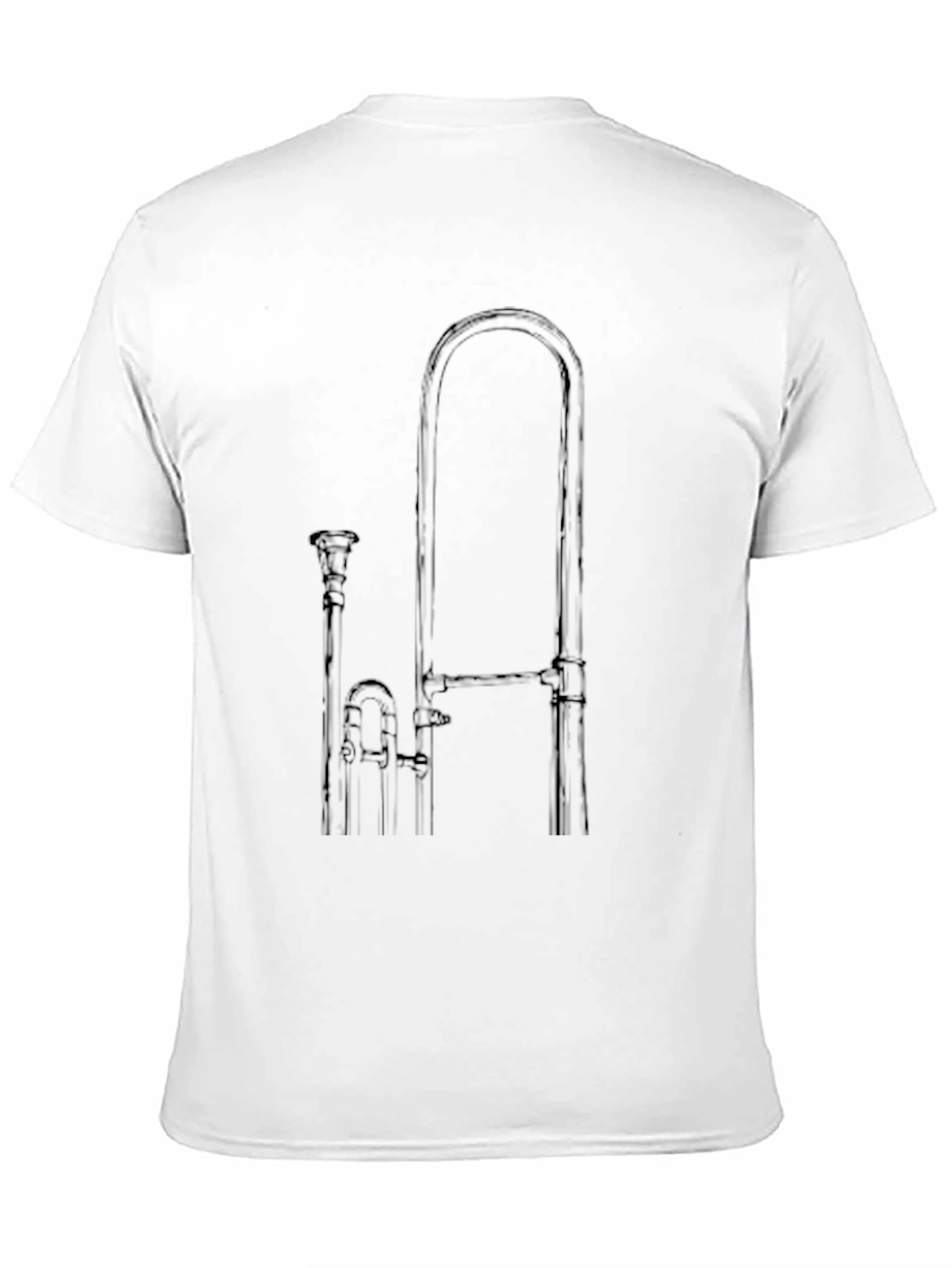 Black Trombone Graphic Black T-Shirt view 11