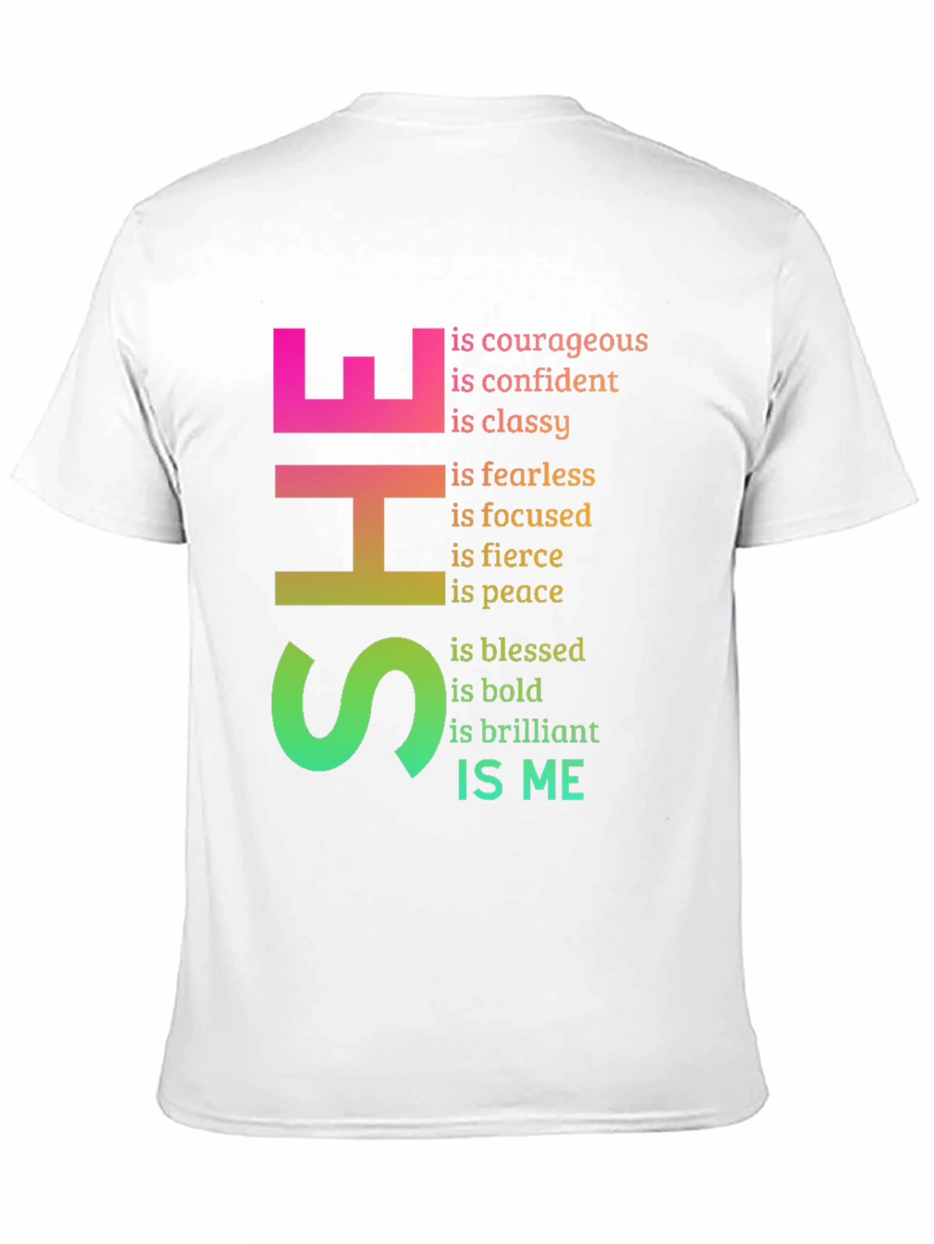 Black Empowered SHE Graphic T-Shirt - Bold & Brilliant Women's Tee view 11