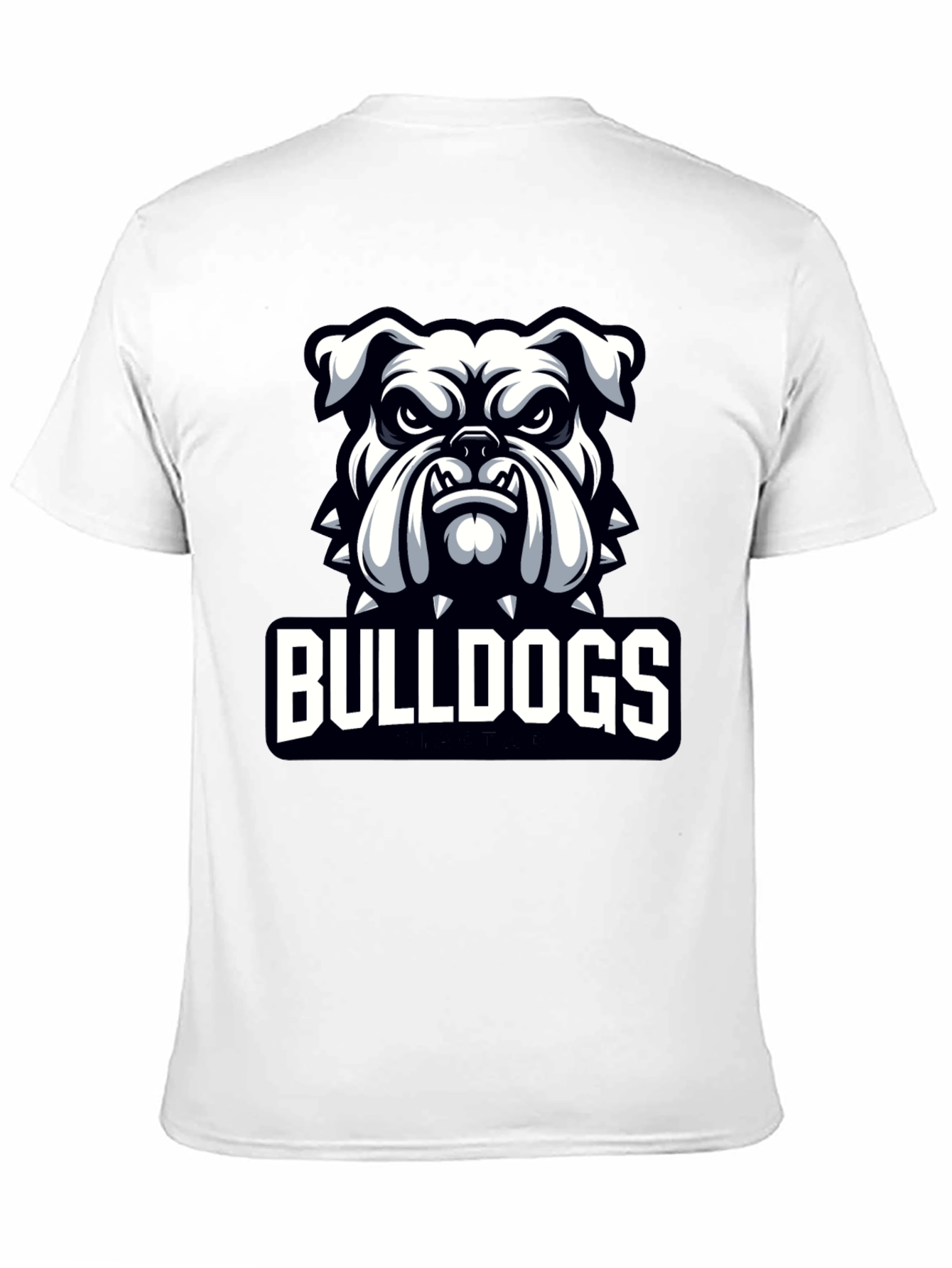 Black Bulldogs Graphic Print Crew Neck T-Shirt view 11
