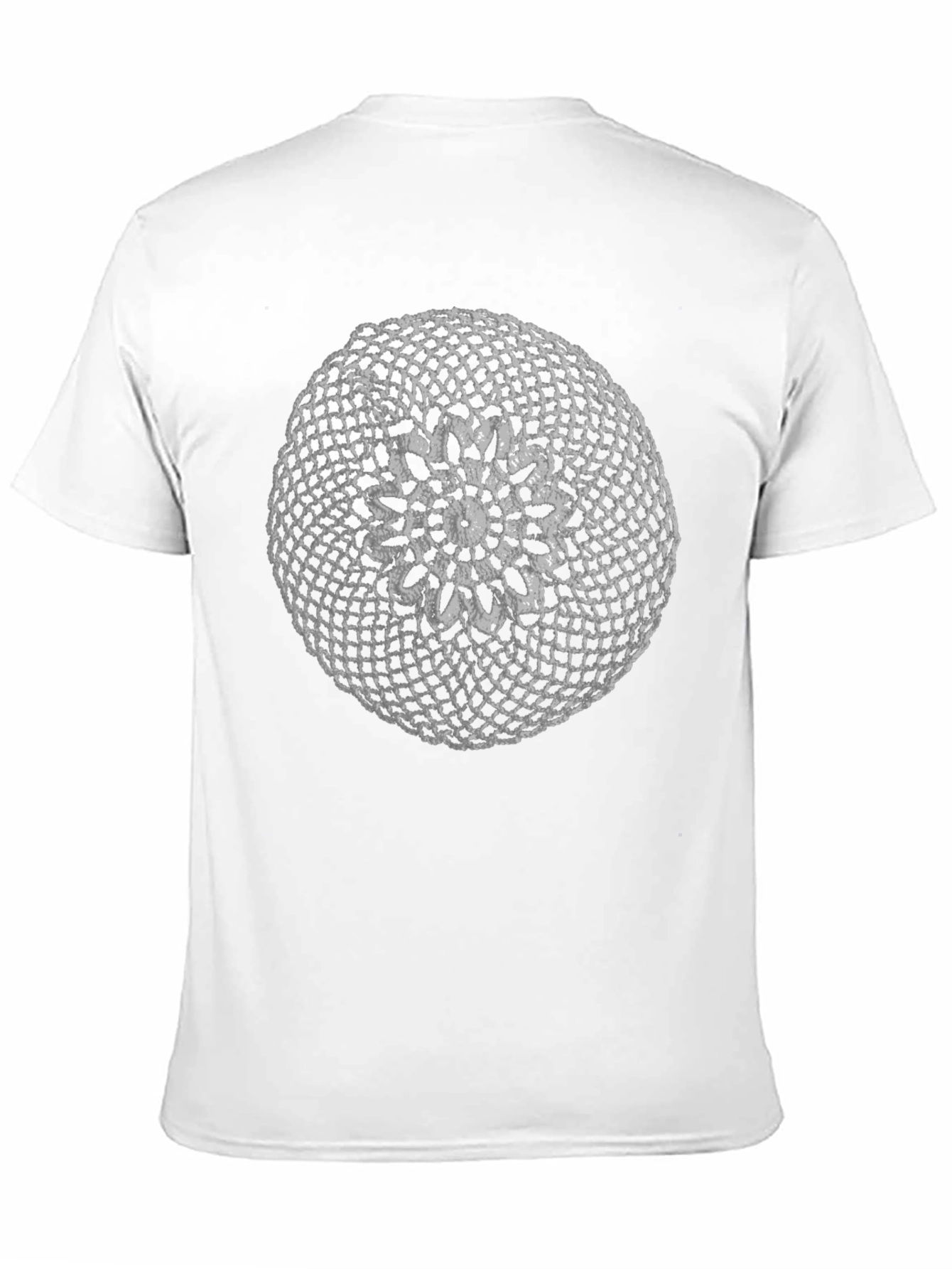 Black Vintage Crochet Mandala Graphic Tee view 11
