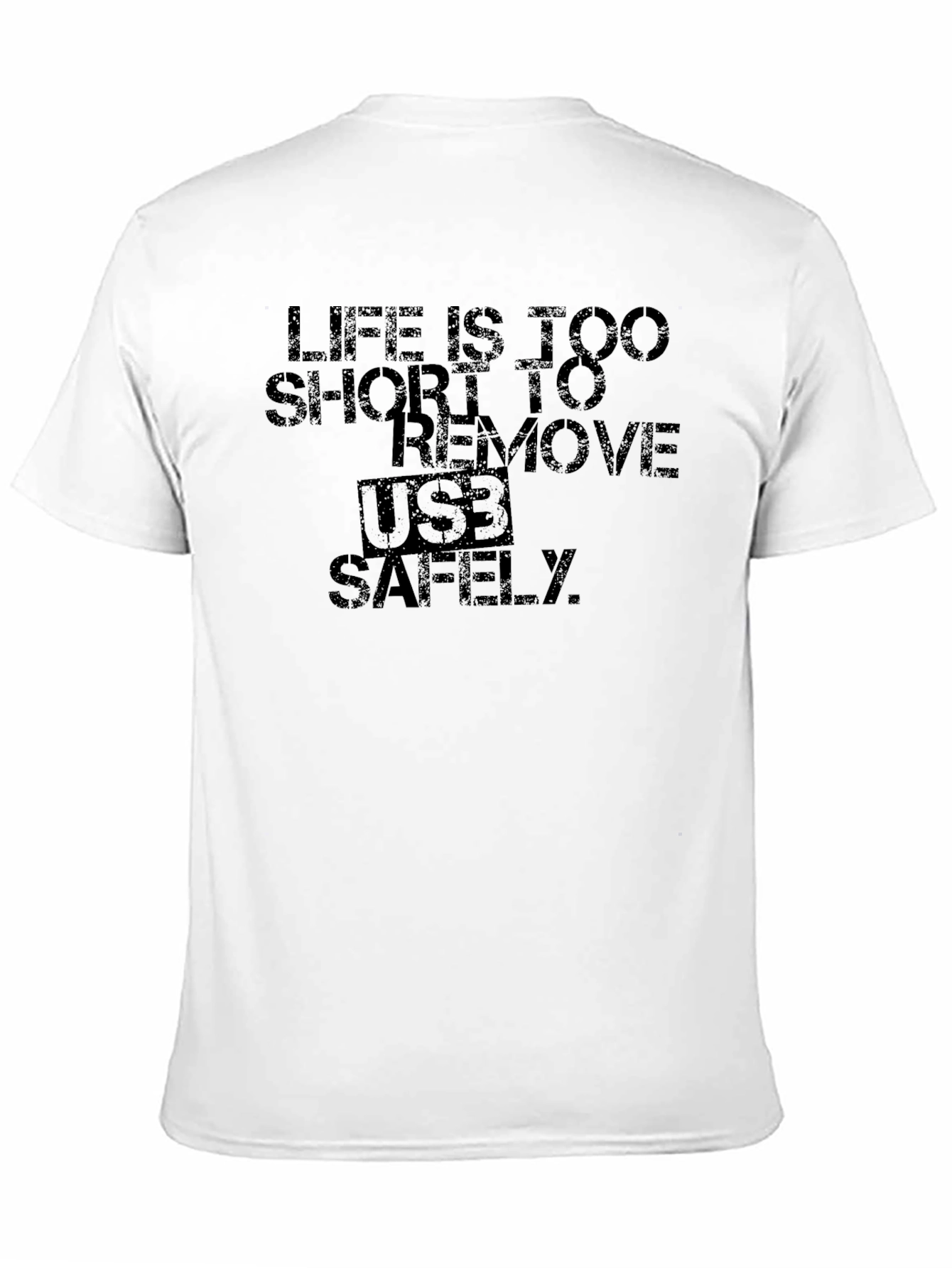 Black Life is Too Short USB T-Shirt view 11