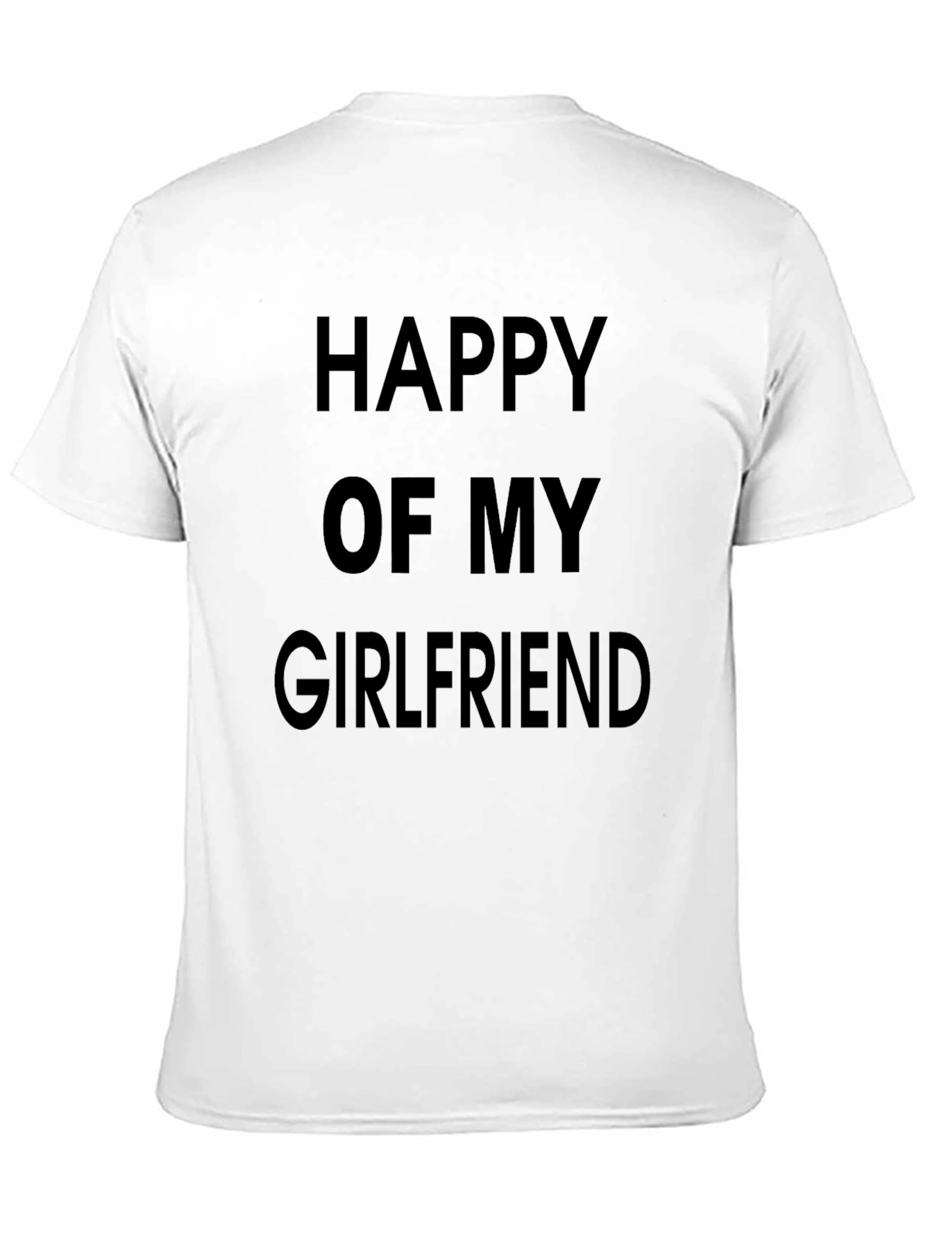 Black Happy of My Girlfriend Black Graphic Tee view 11