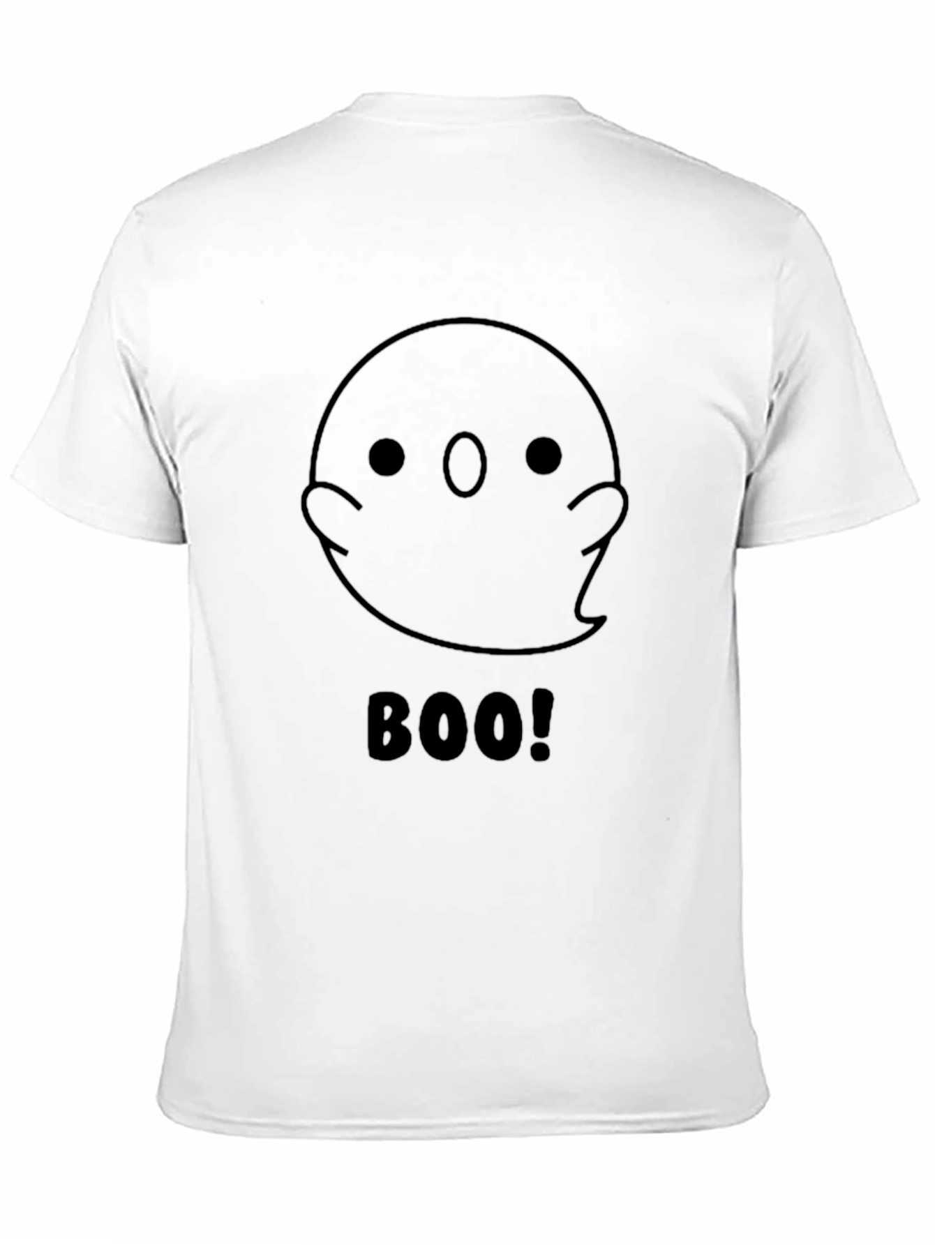 Black Boo! Ghost Graphic Black T-Shirt view 11