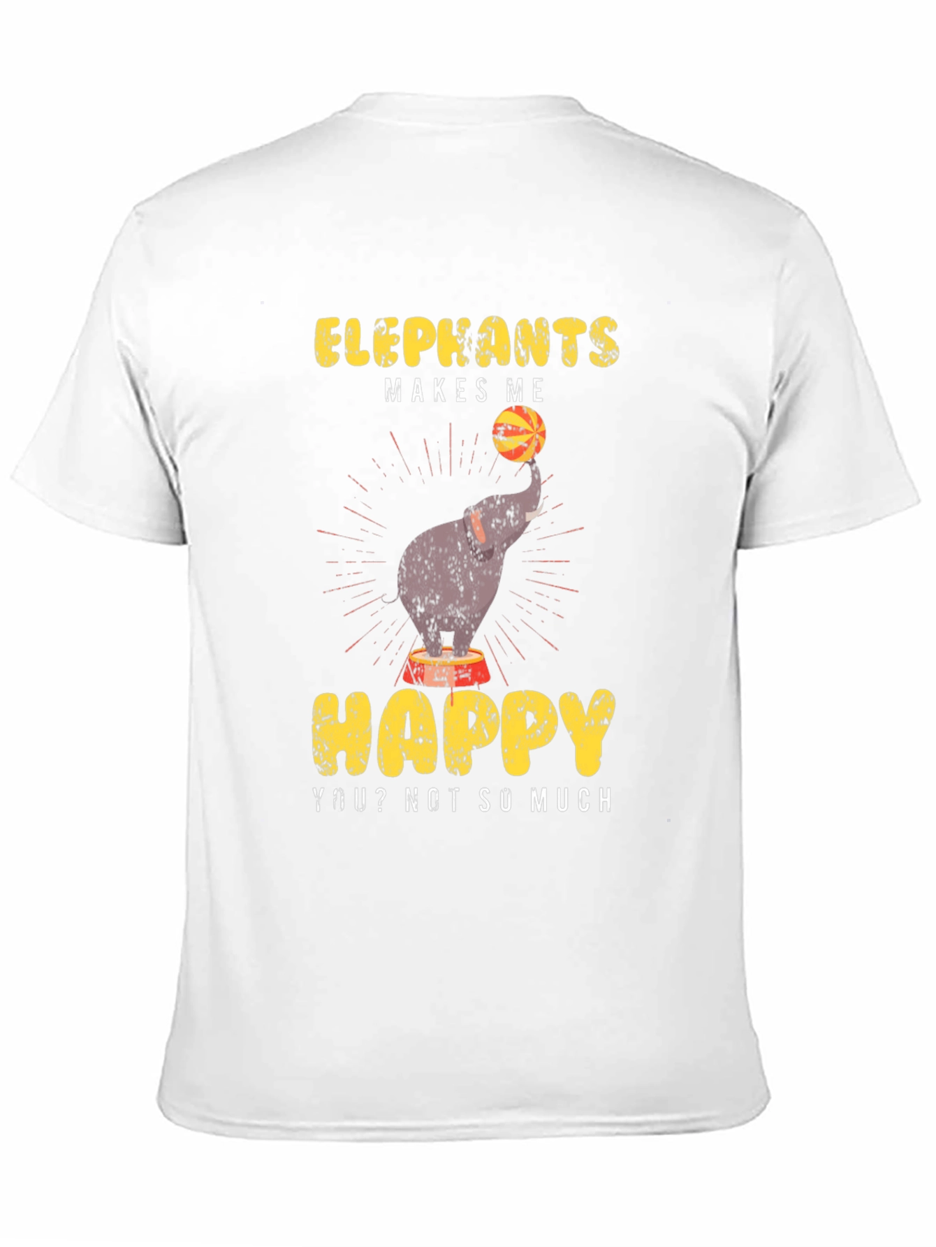 Black Elephant Makes Me Happy Graphic Tee view 11