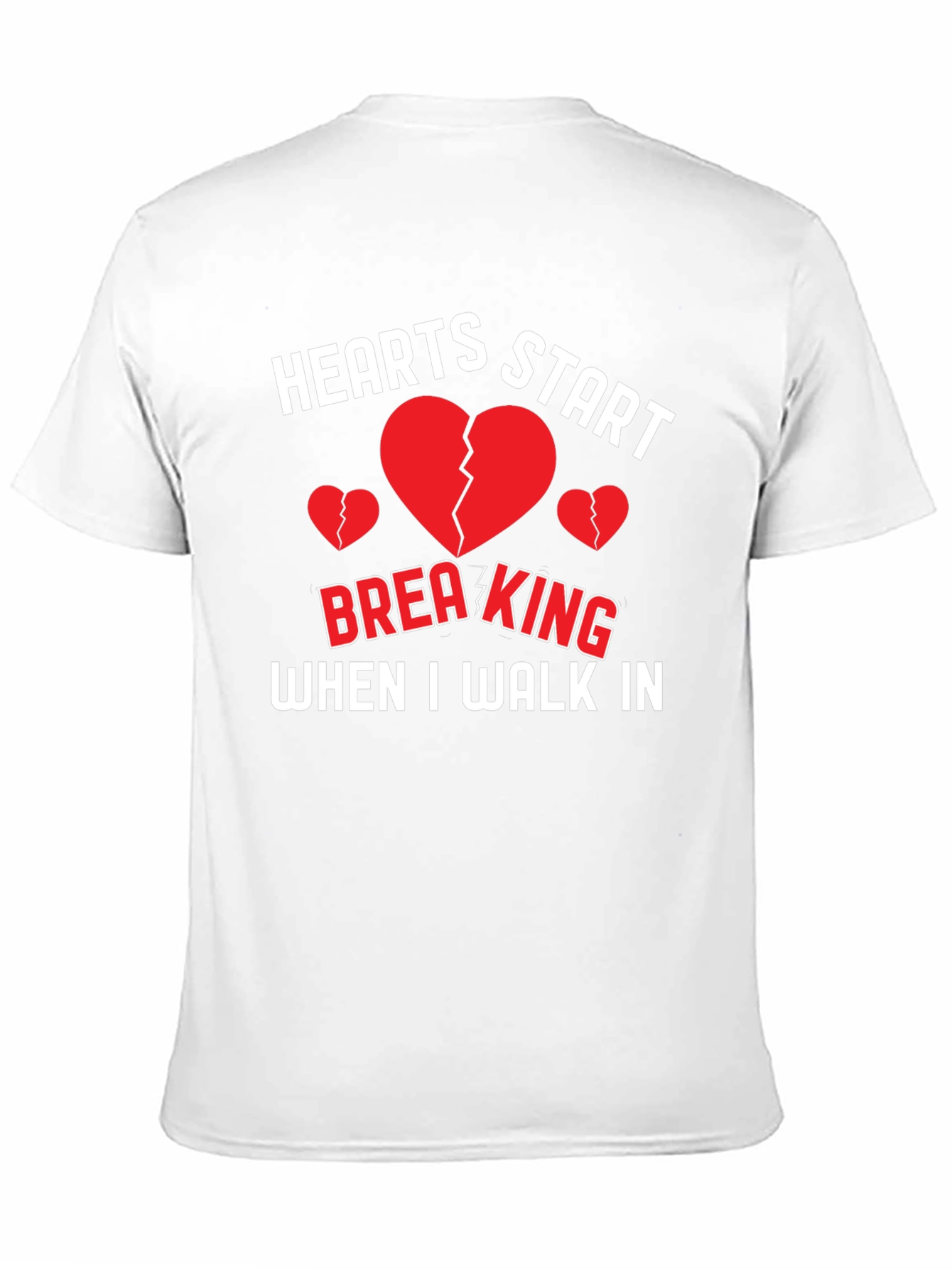 Black Hearts Start Breaking Funny Graphic Tee view 11