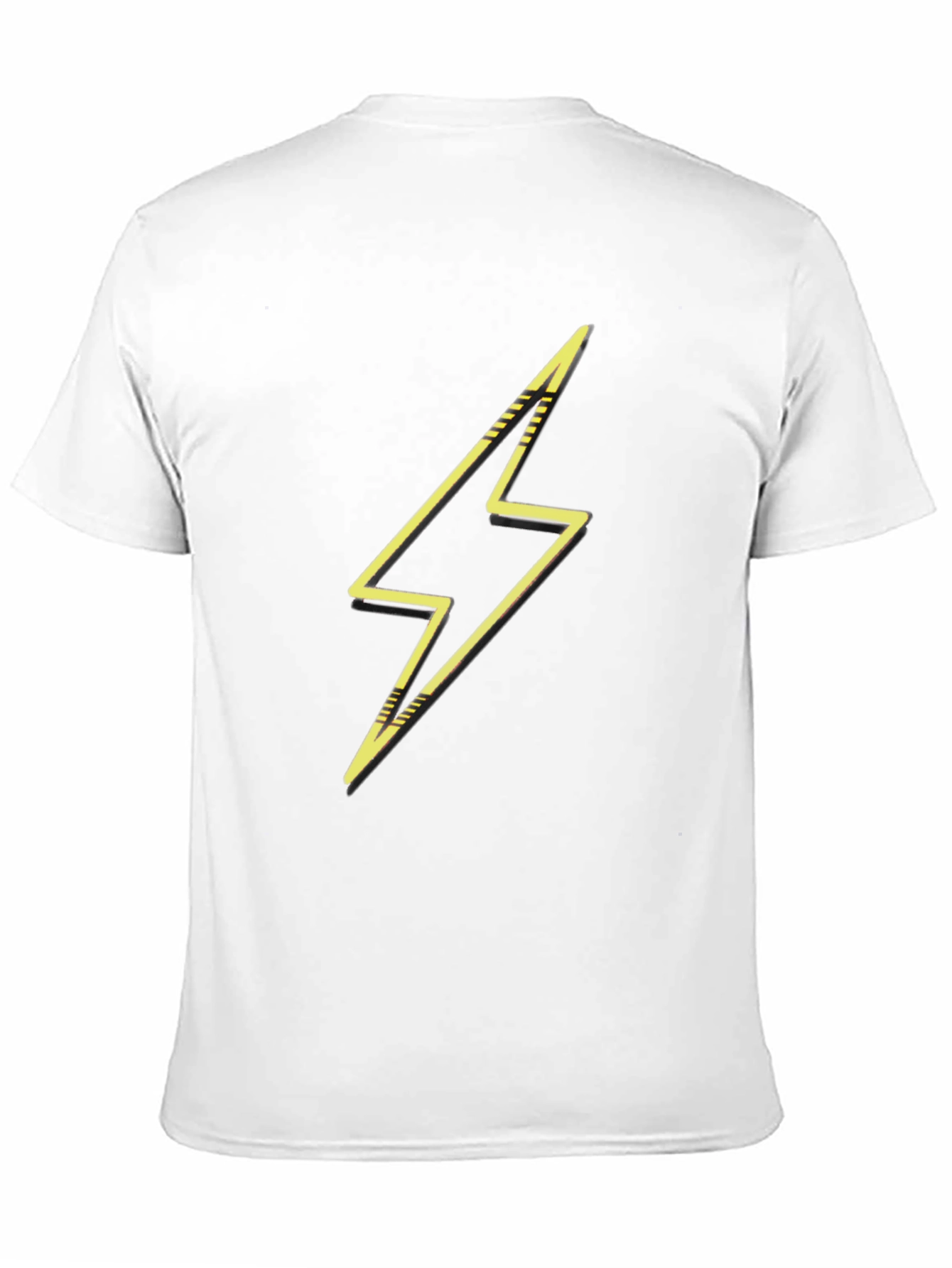 Black Lightning Bolt Graphic Black T-Shirt view 11
