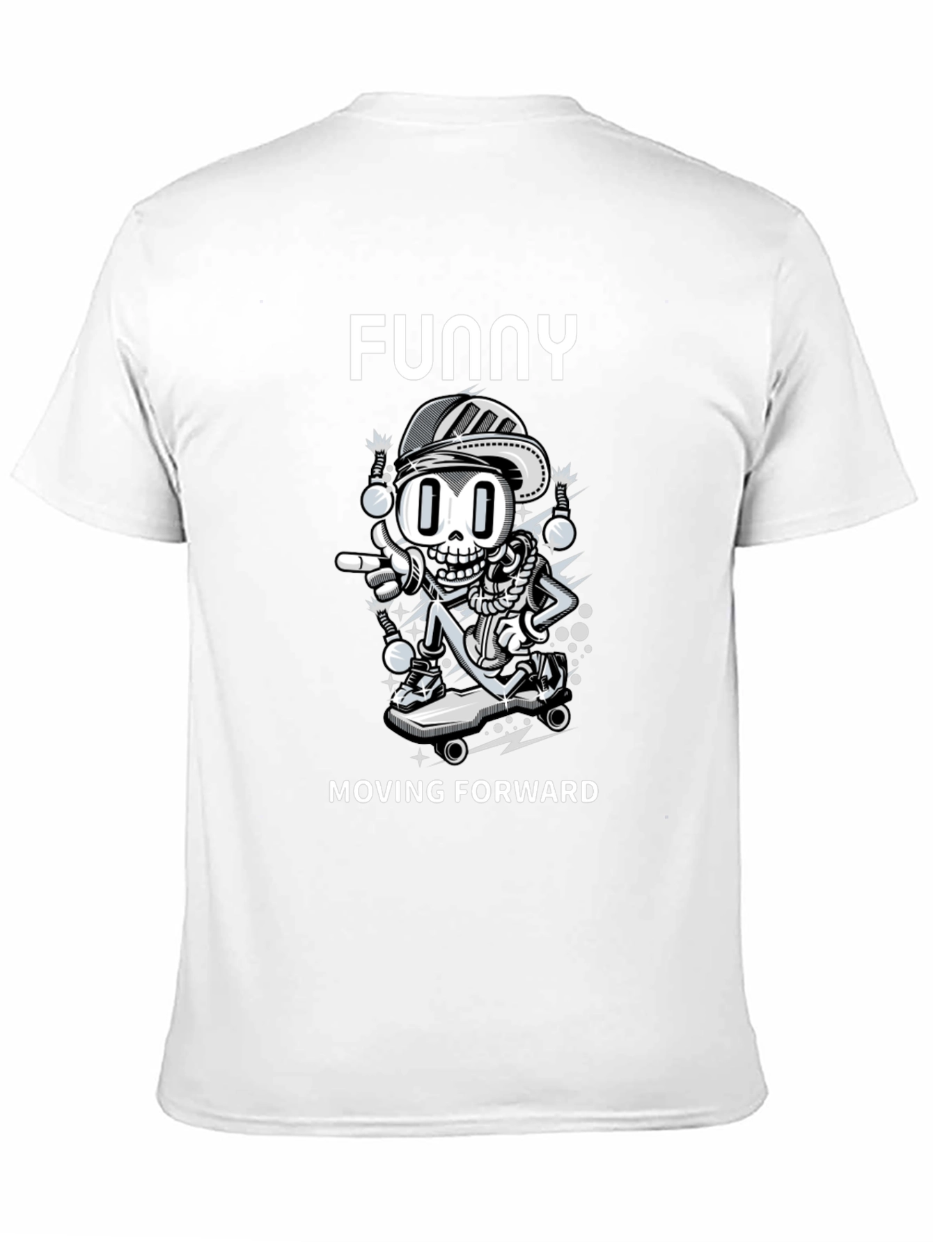 Black Funny Moving Forward Graphic Tee view 11