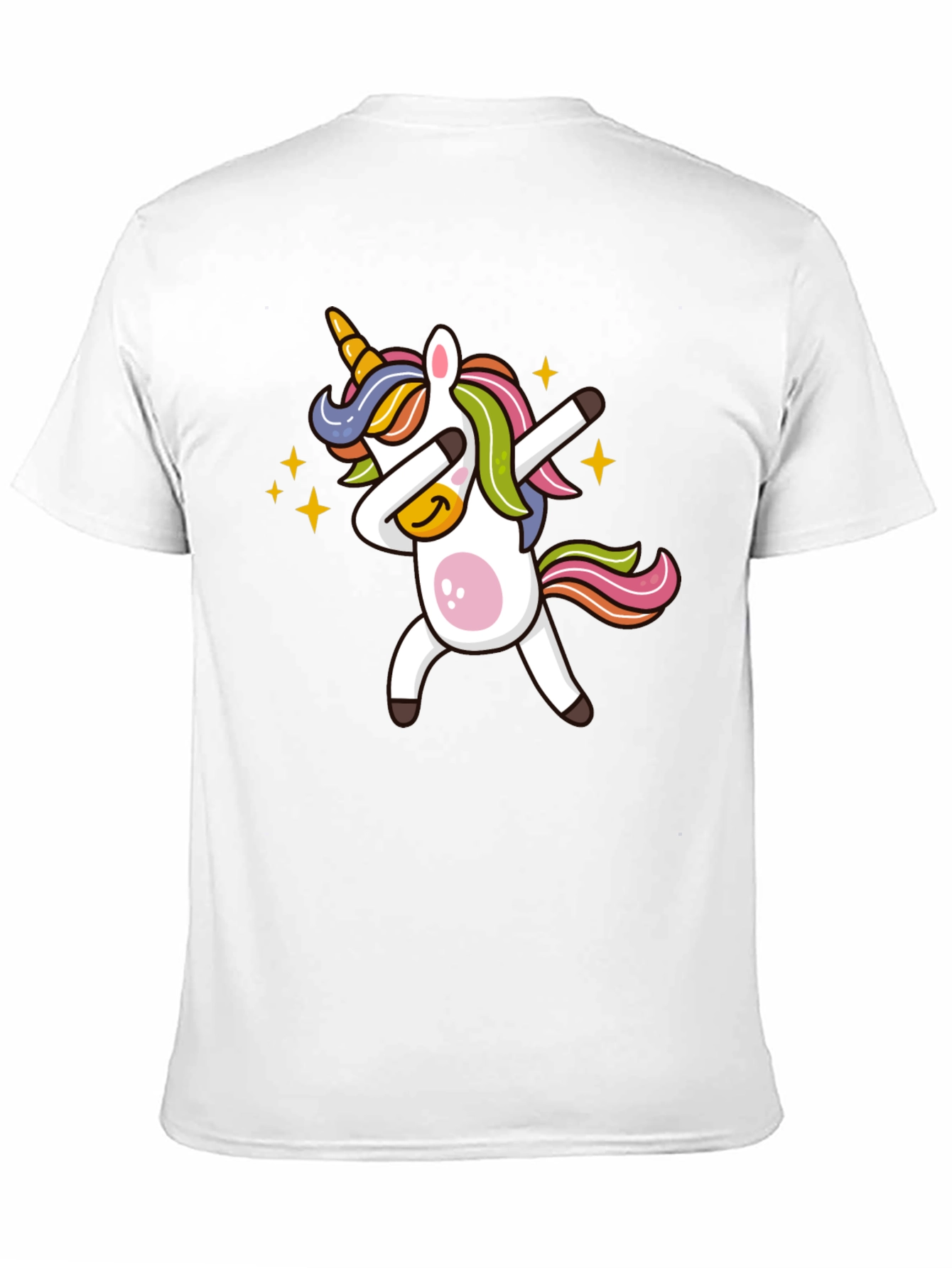 Black Dabbing Unicorn Graphic Tee - Black Cotton Blend view 11