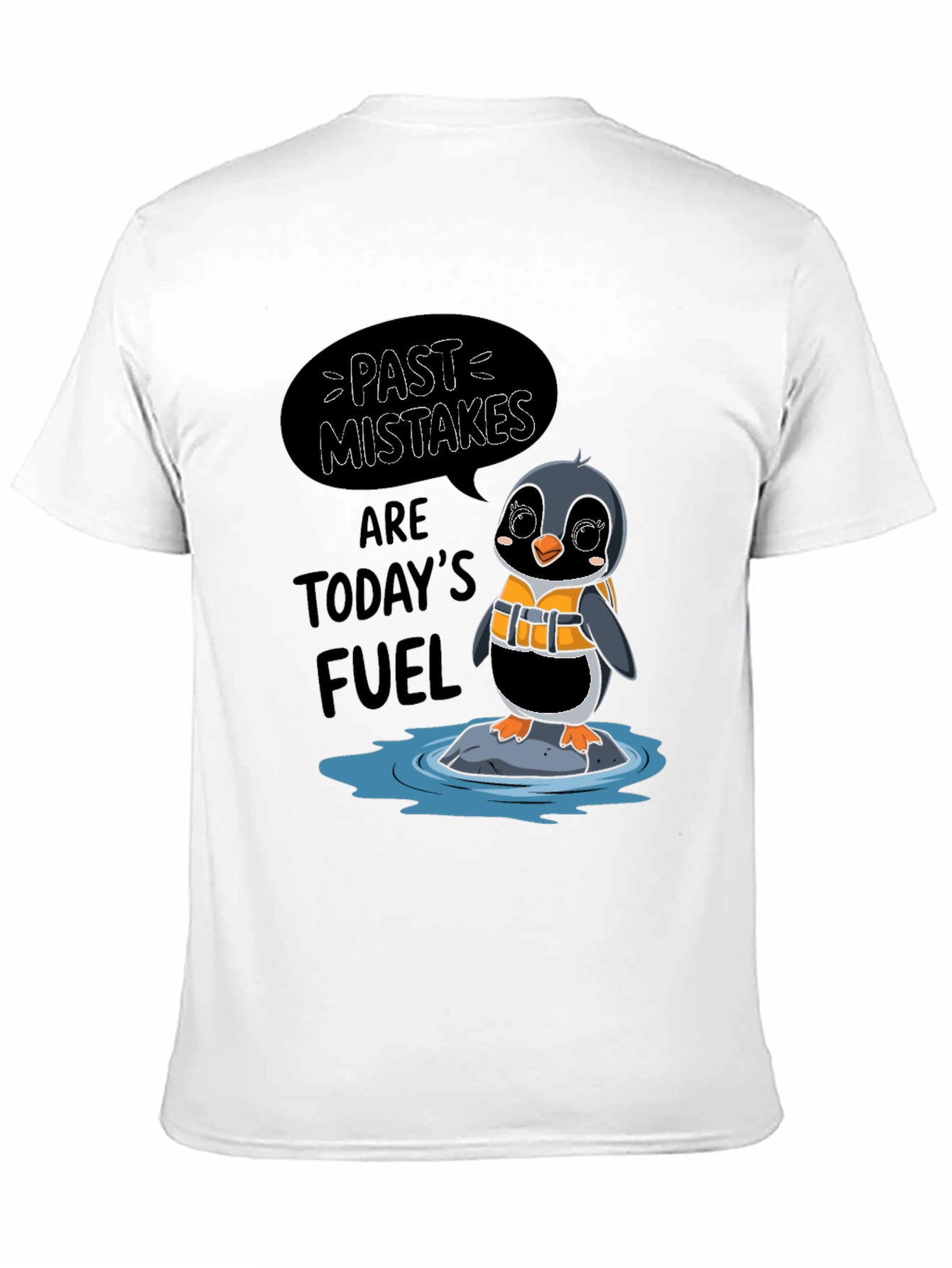 Black Past Mistakes Penguin T-Shirt view 11