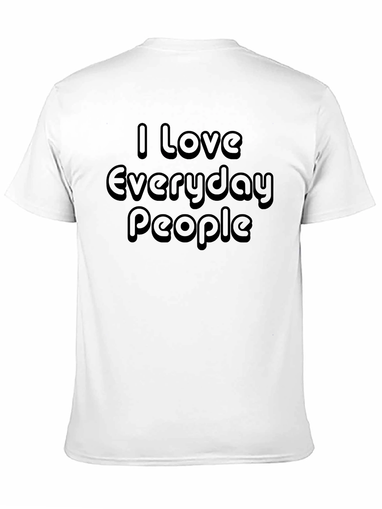Black I Love Everyday People Graphic Tee - Black view 11