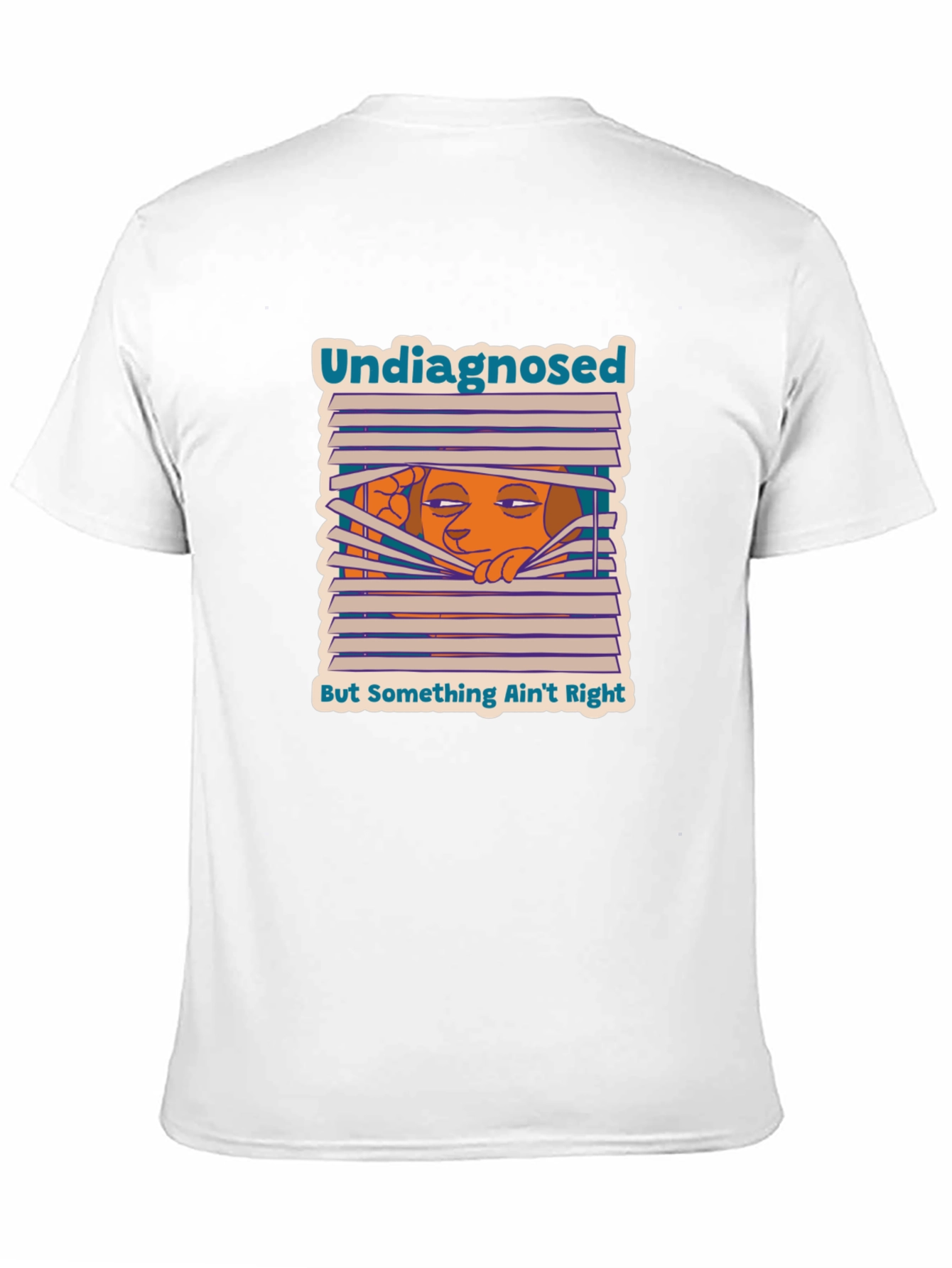 Black Undiagnosed Tee: Something Ain't Right - Comfy Novelty T-Shirt view 11