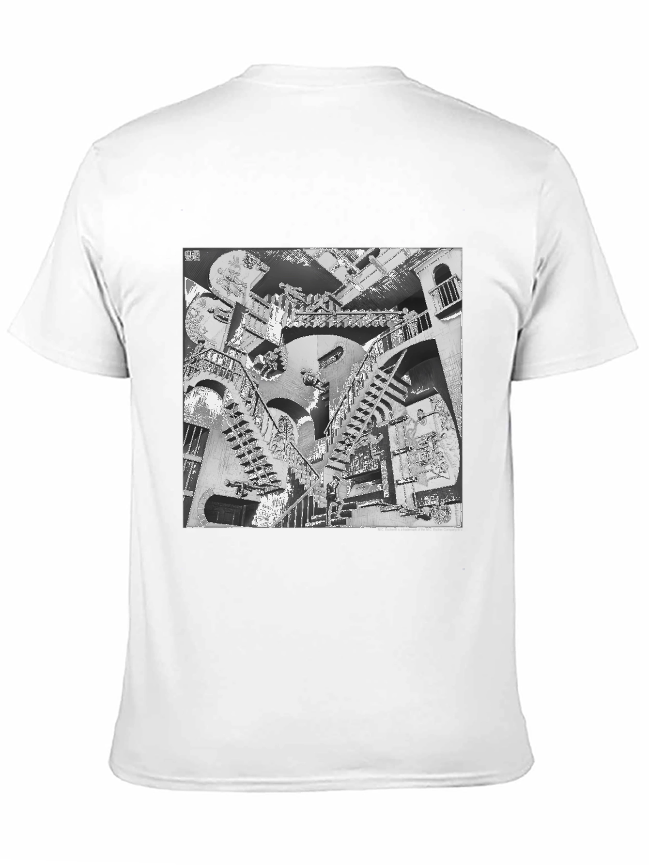 Black Escher Stairs Black Graphic Tee view 11