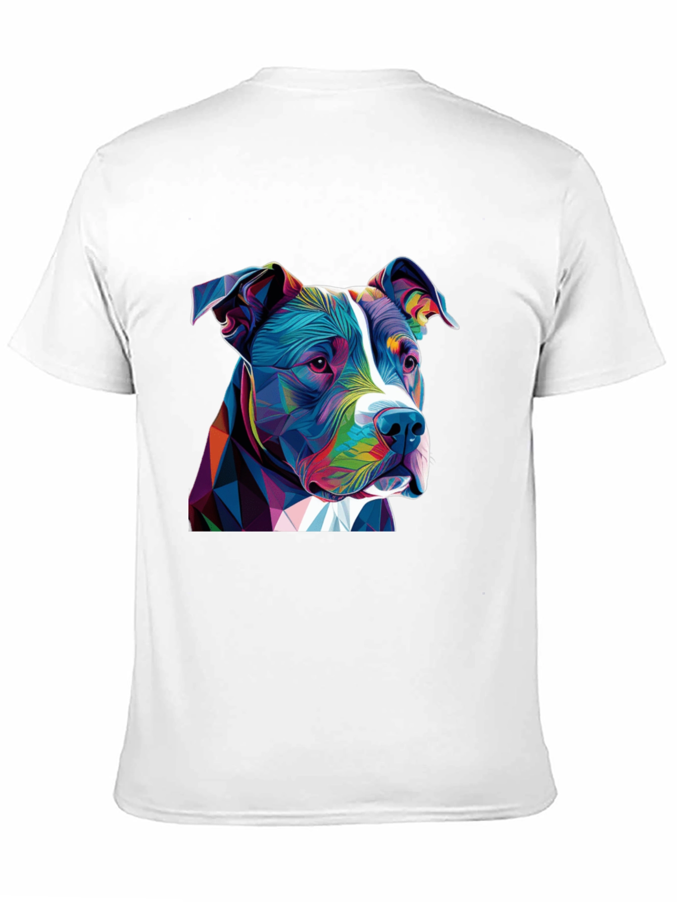 Black Geometric Pitbull Graphic Tee - Black Cotton Blend view 11